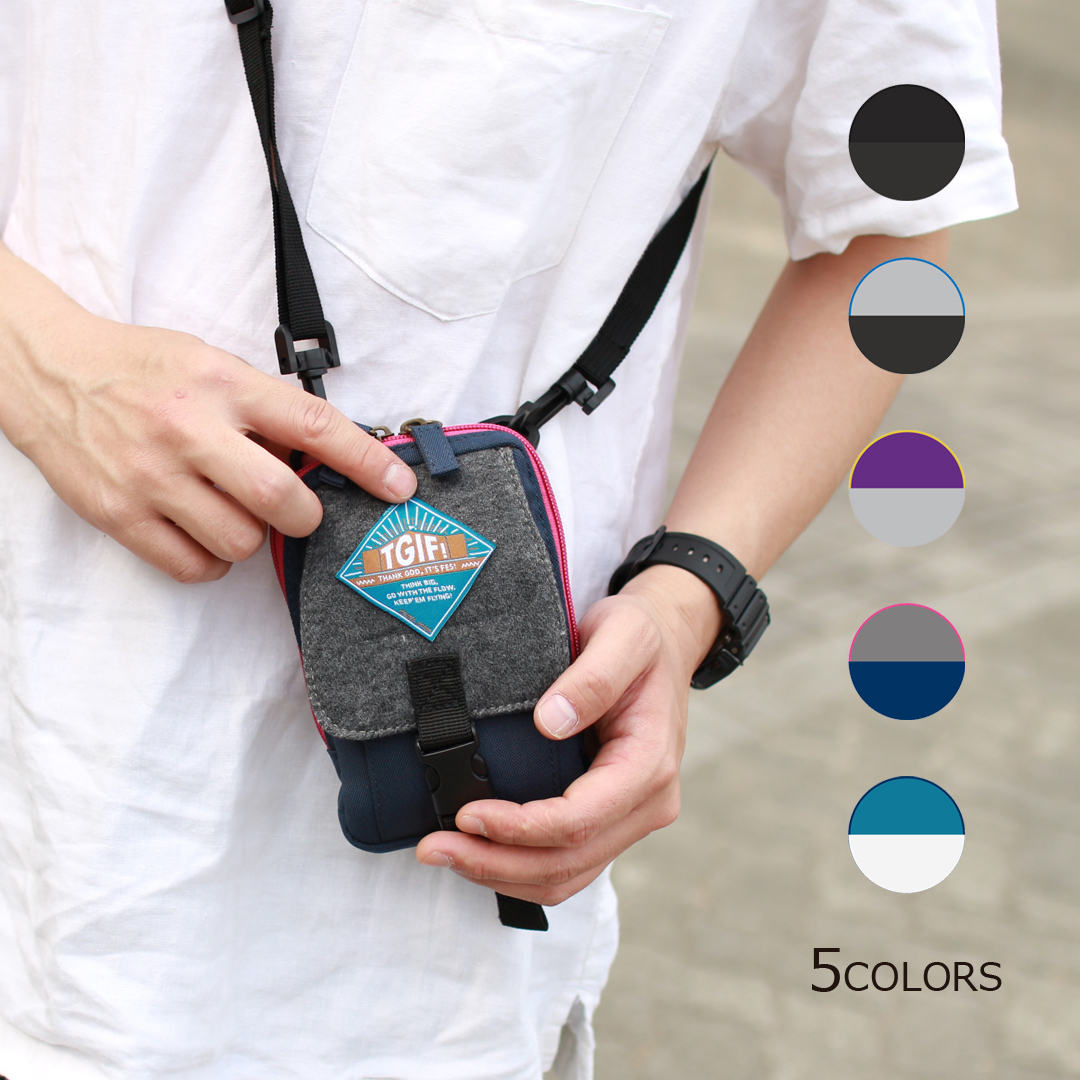 フェスバッグ Tgif ショルダー付きミニポーチ フェスバッグブランド Tgif Thank God It S Fes