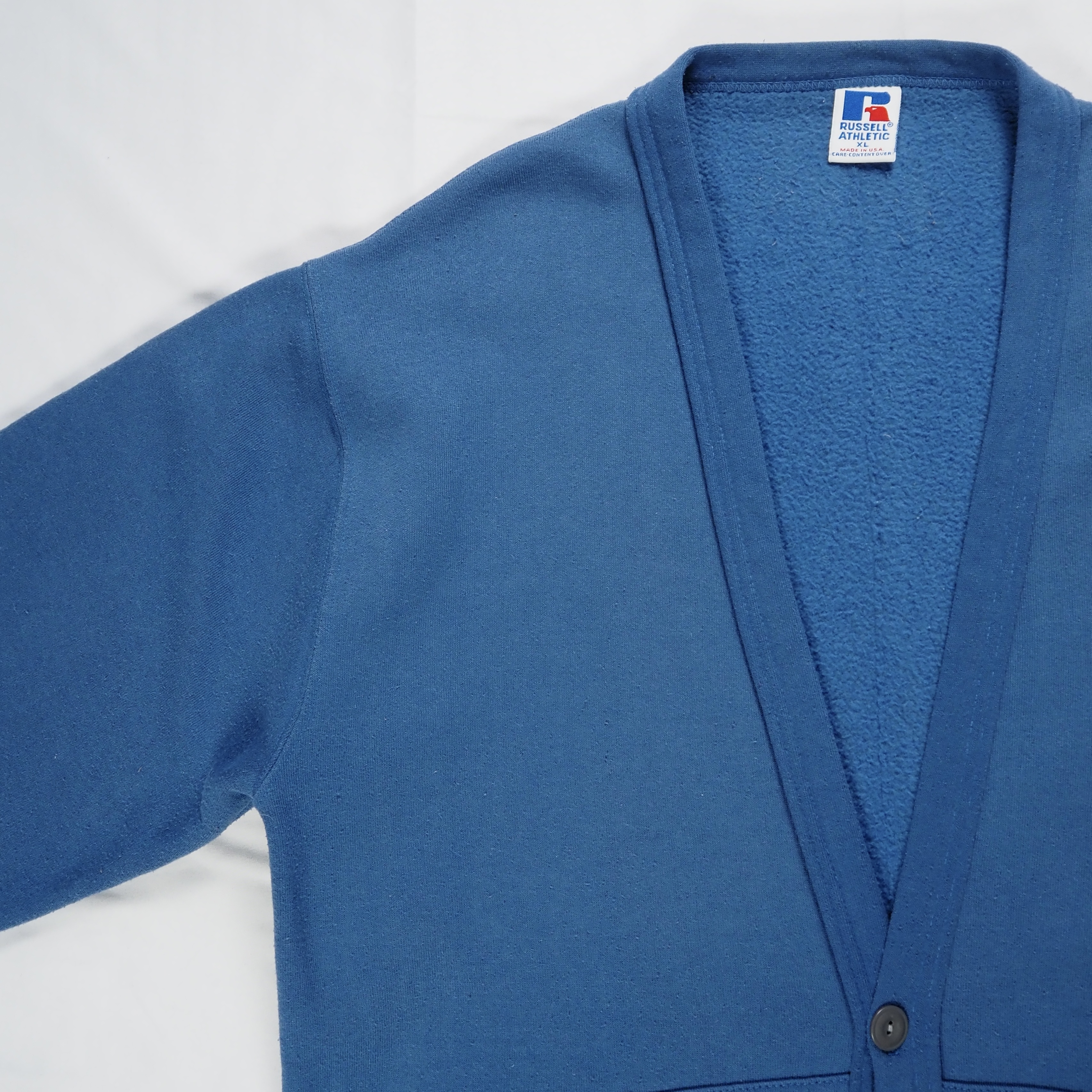 90’s Russell Athletic スウェットカーディガン XL ブルー の画像 5