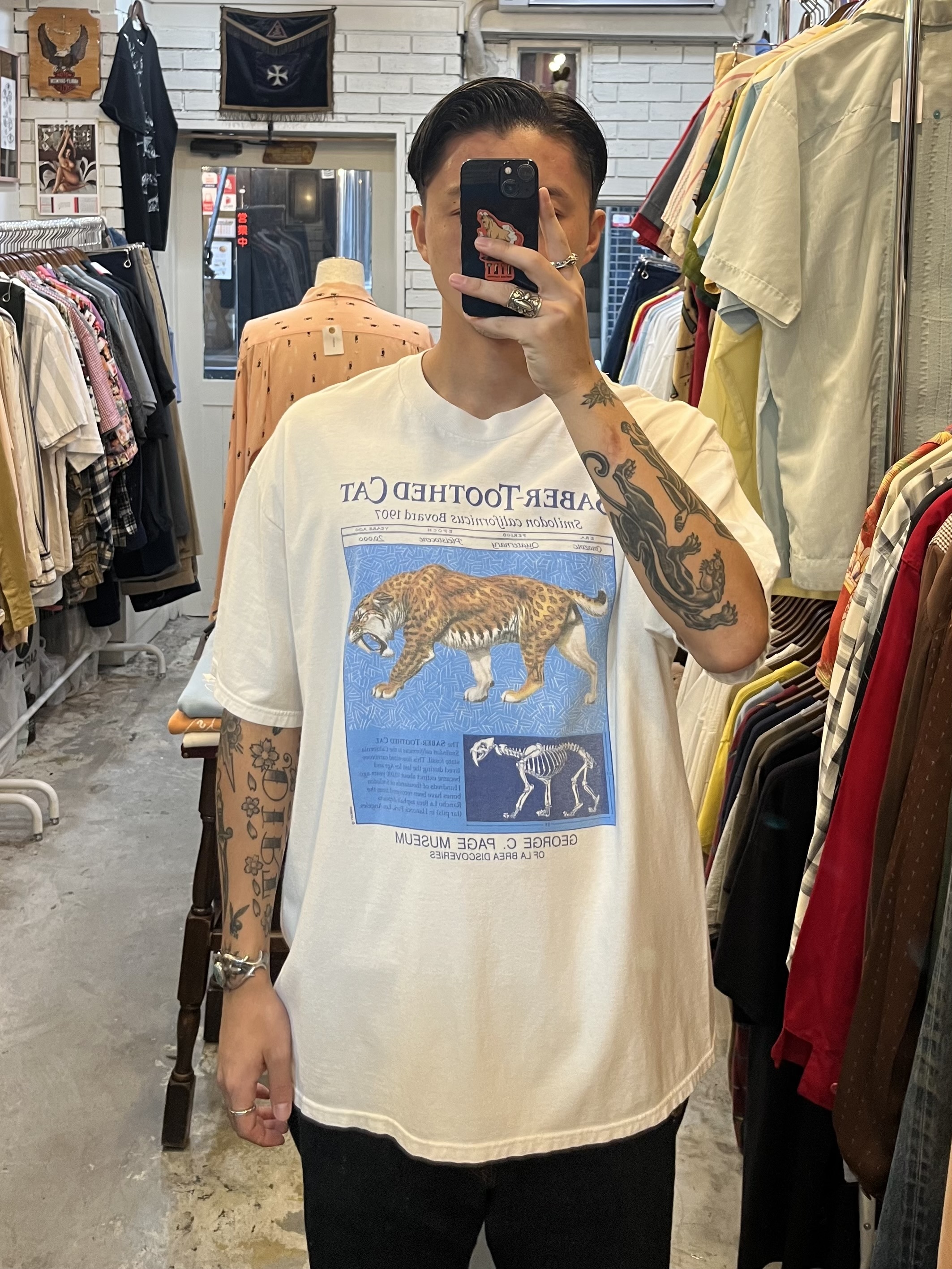 90’s Hanes サーベルタイガーTシャツ XL の画像 3