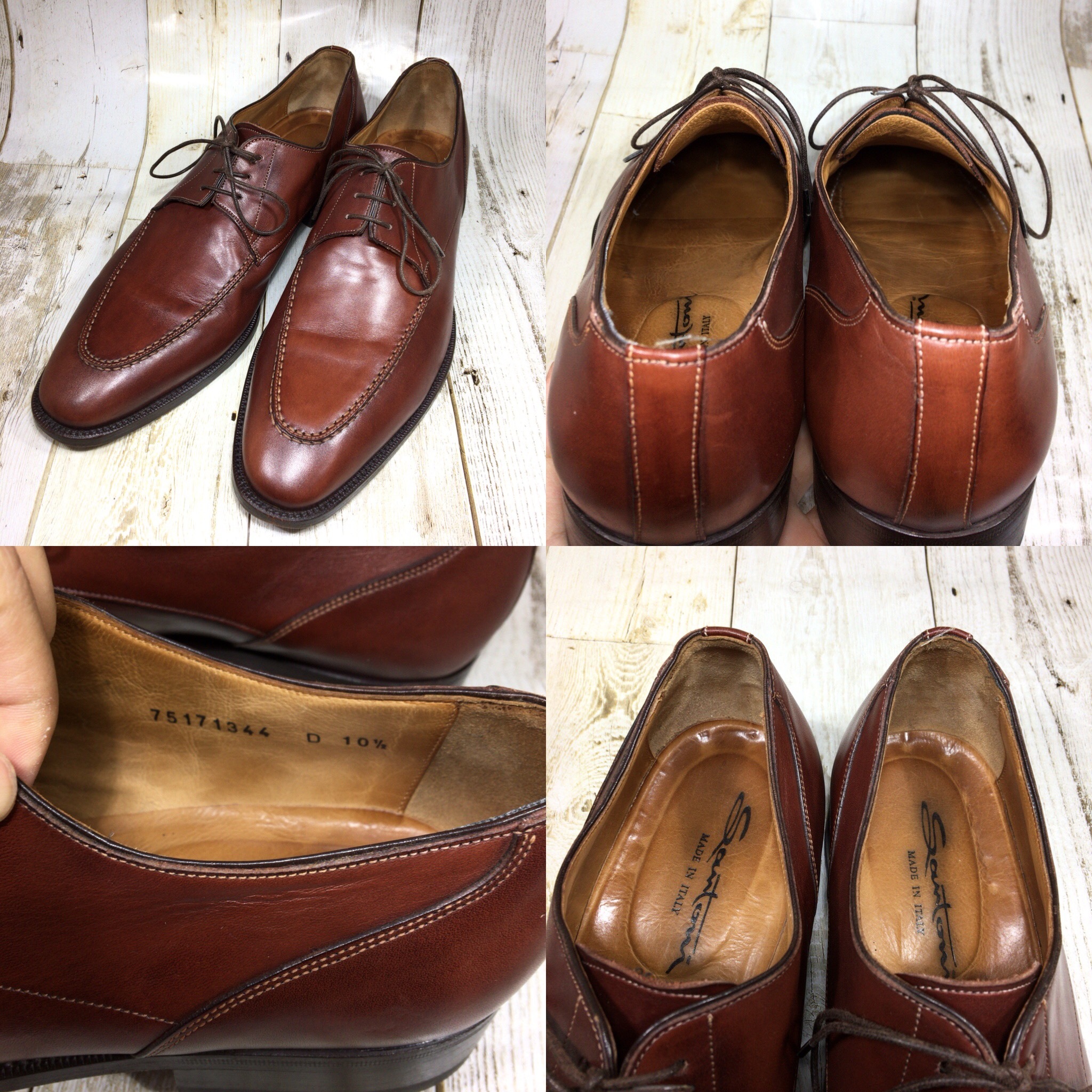 Santoni/サントーニ サイズ6 1/2 革靴 シューキーパー&クリーム付+