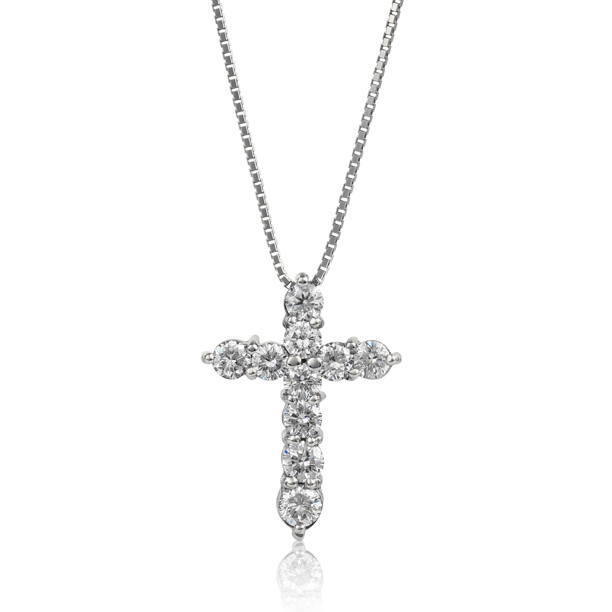 【S56】0.3ct クロスダイヤモンドネックレス【P96】