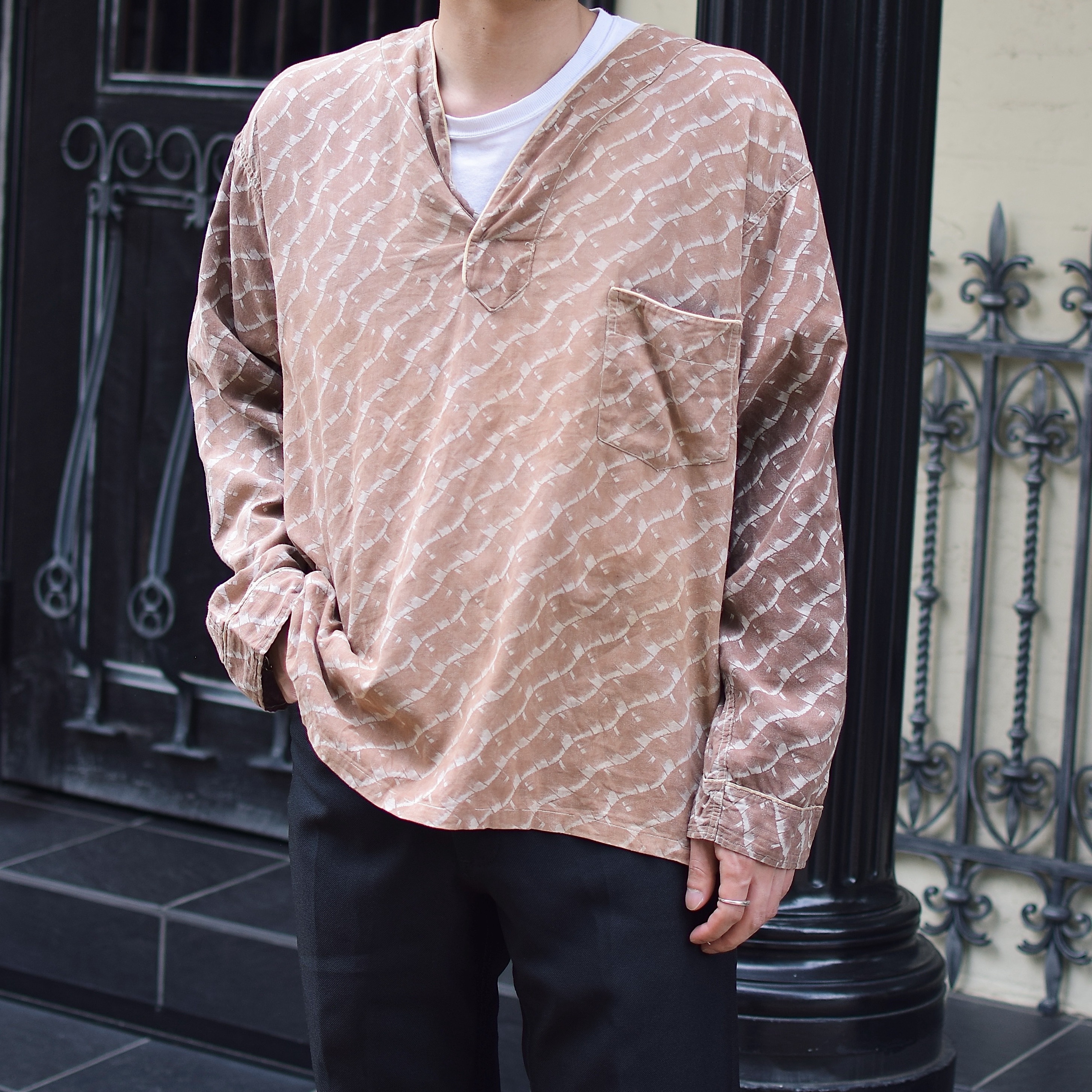 Vintage 30's【Slumber King PAJAMAS】Pullover Pajama Shirt の画像 3