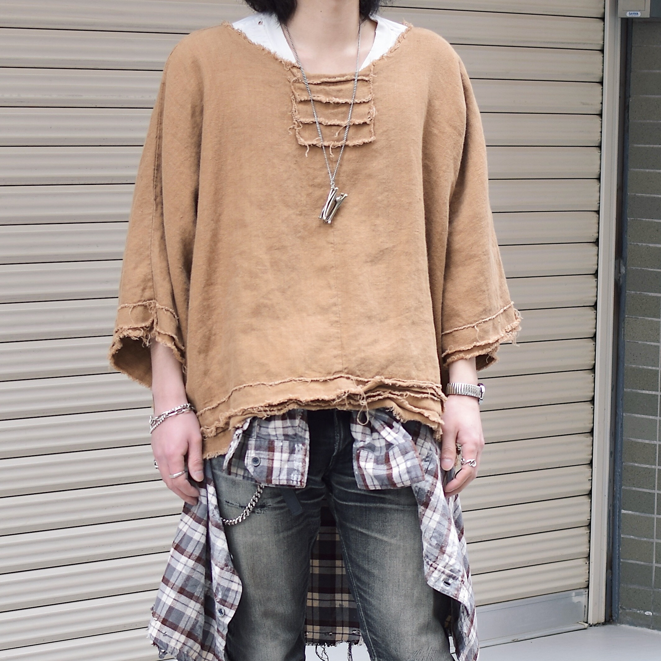 Vintage Pullover Cut Off Shirt の画像 4