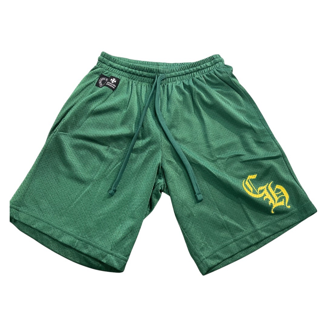 【CHROME HEARTS】クロムハーツ MESH VARSITY SHORTS CHプリント メッシュハーフパンツ ショートパンツ