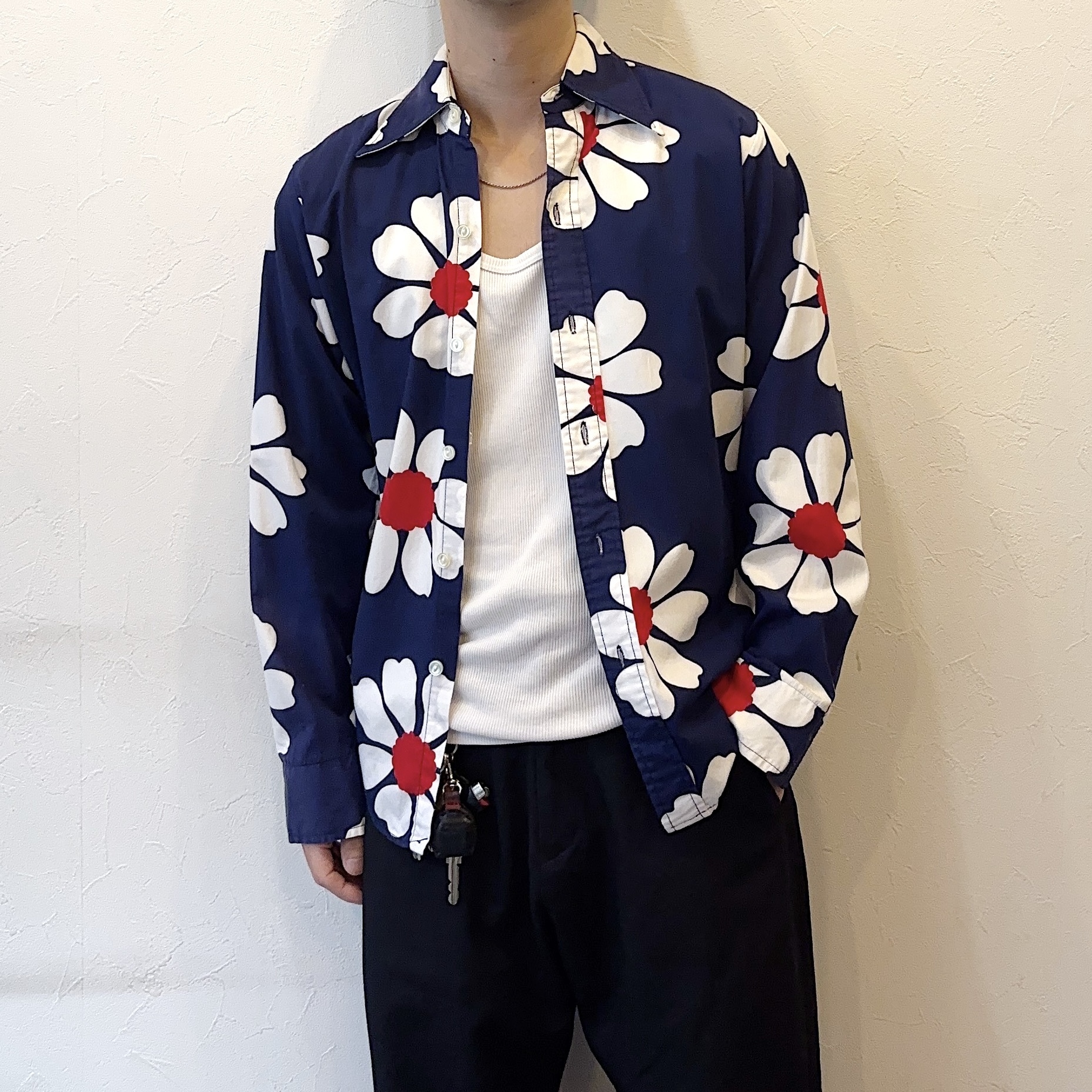 Vintage 70's【KENNINGTON】"Flower" Patterned Shirt の画像 3