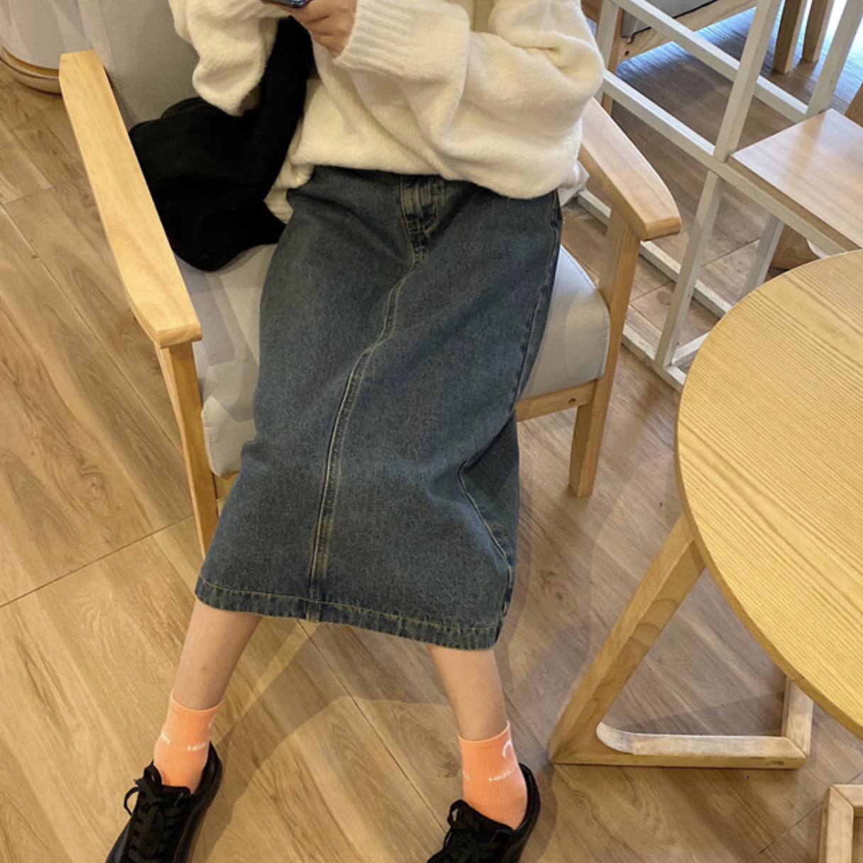スカート デニム ペンシルスカート タイト ハイウエスト ミモレ丈 スリット 秋冬物 おすすめ おでかけ デート Ladys Paradise スカート デニム ペンシルスカート タイト ハイウエスト ミモレ丈 スリット 秋冬物 おすすめ おでかけ デート Ladys Paradise