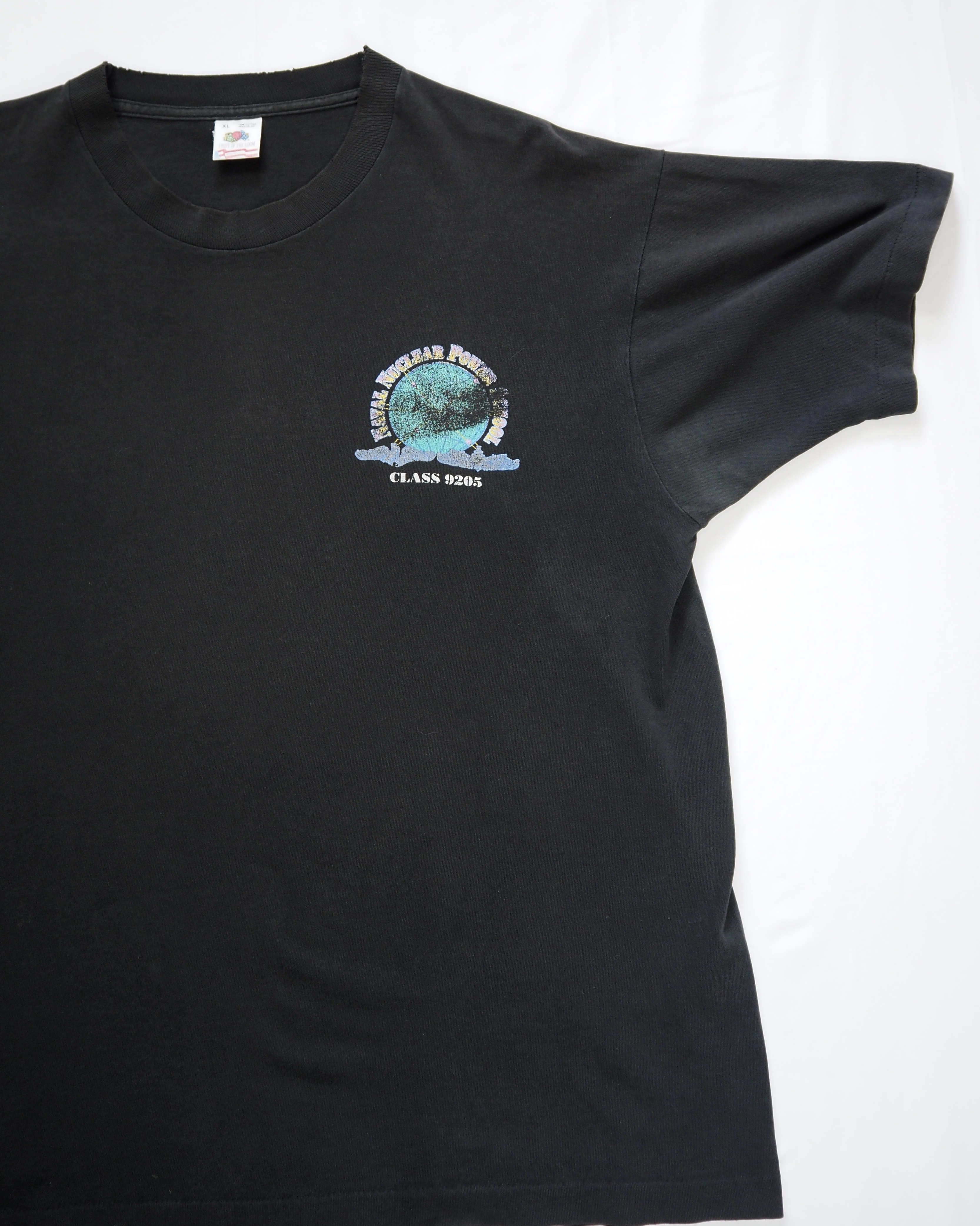 【5/6(水) 20:00入荷】90’s 原子力訓練学校Tシャツ ブラックフェード の画像 9