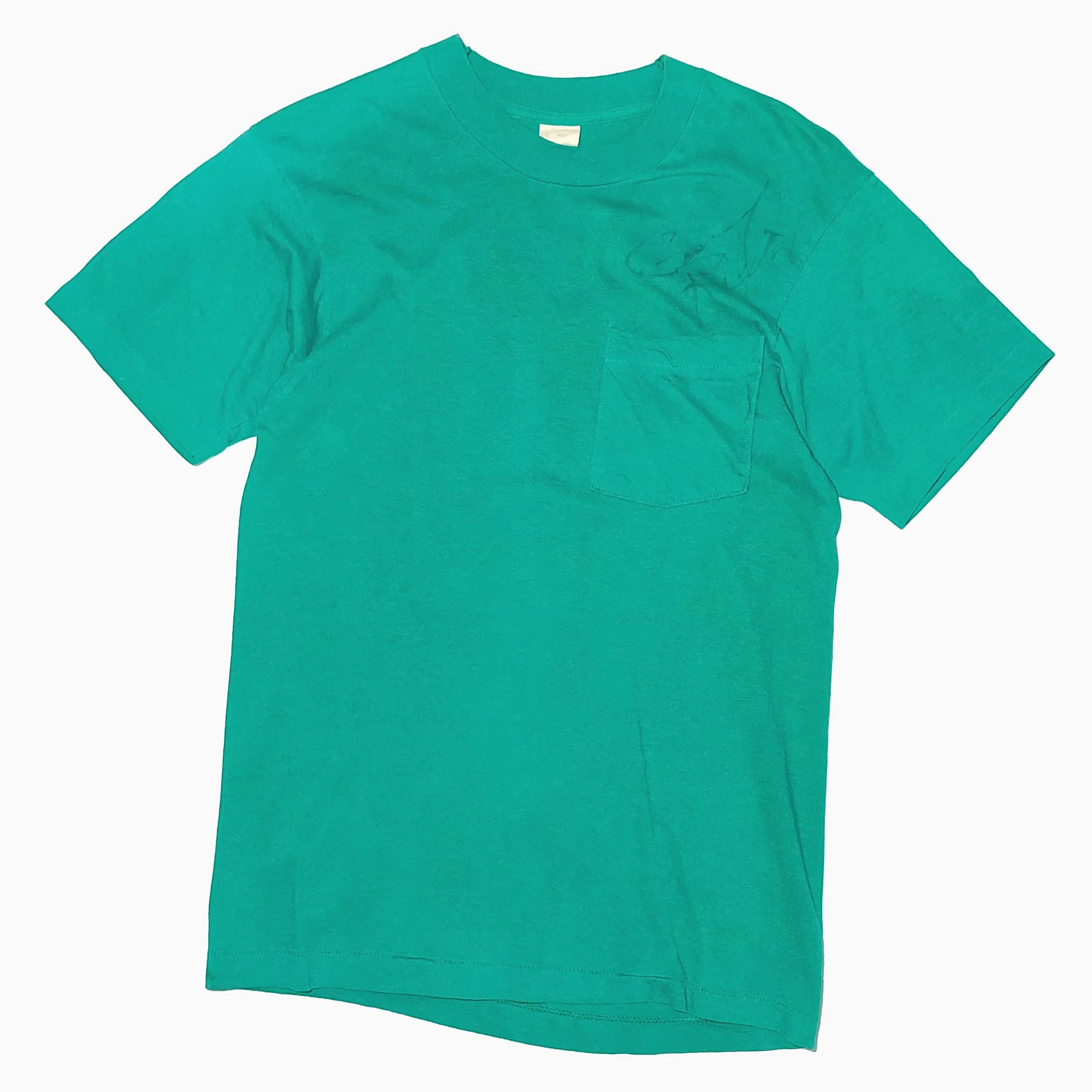 Vintage 80〜90's【FRUIT OF THE LOOM】"KANSAS" Pocket T-shirt の画像 2