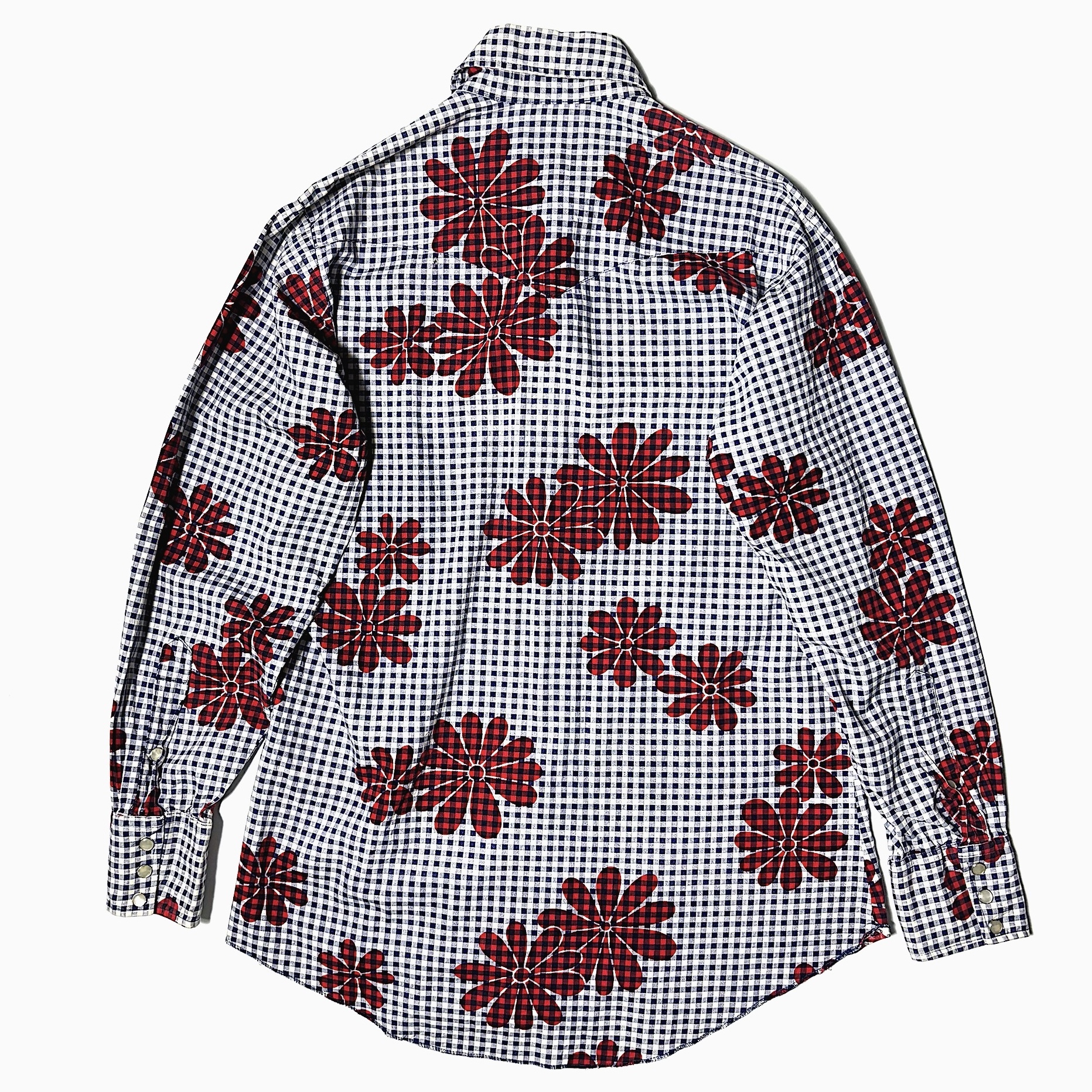 Vintage 70's【H BAR C】Patterned Western Shirt の画像 2