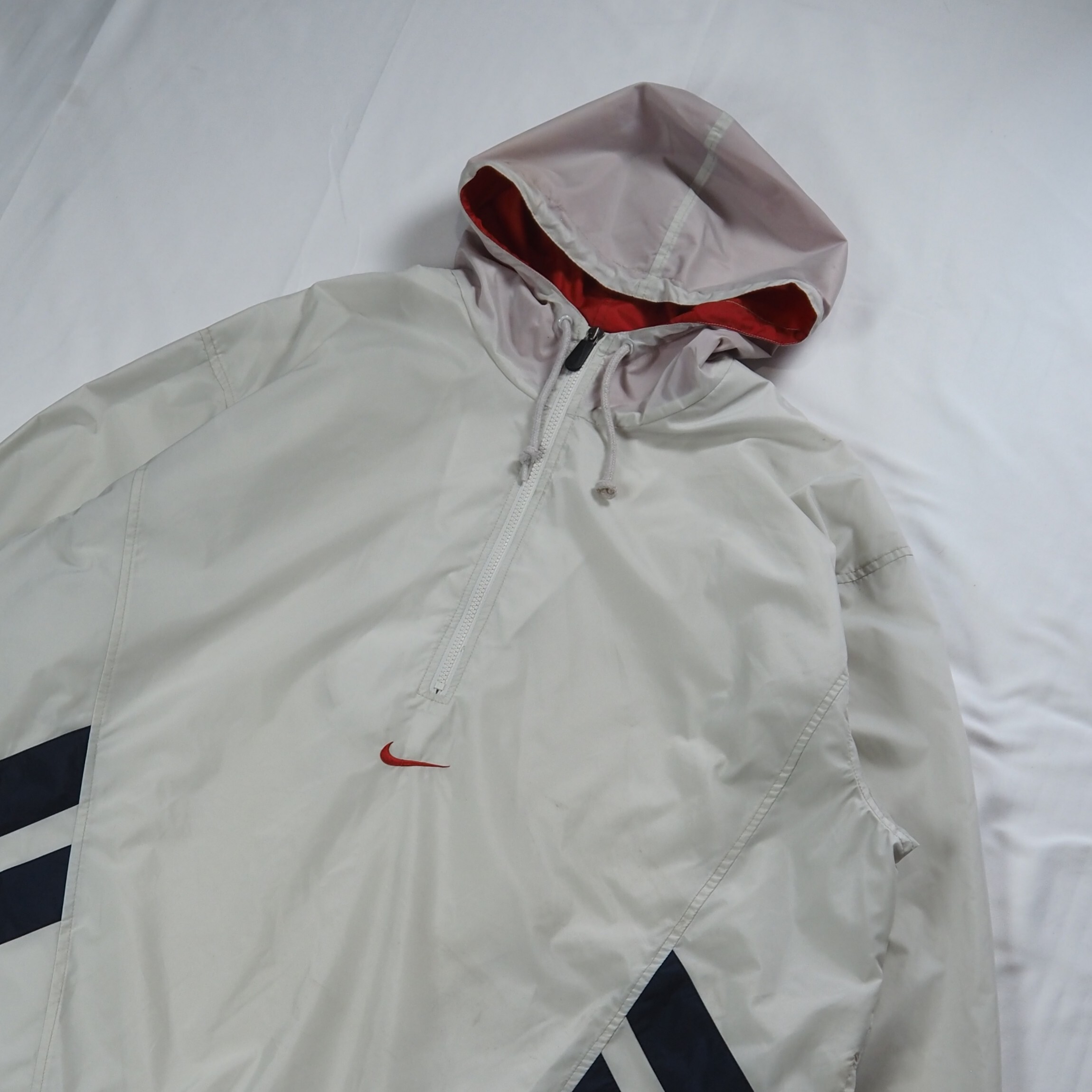 90's NIKE ナイロンアノラック センタースウォッシュ XL の画像 4