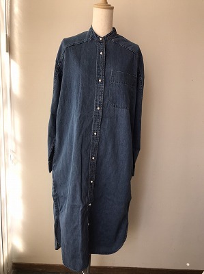 Blanc Basque ブランバスク パールボタンデニムシャツワンピース Remixwoman