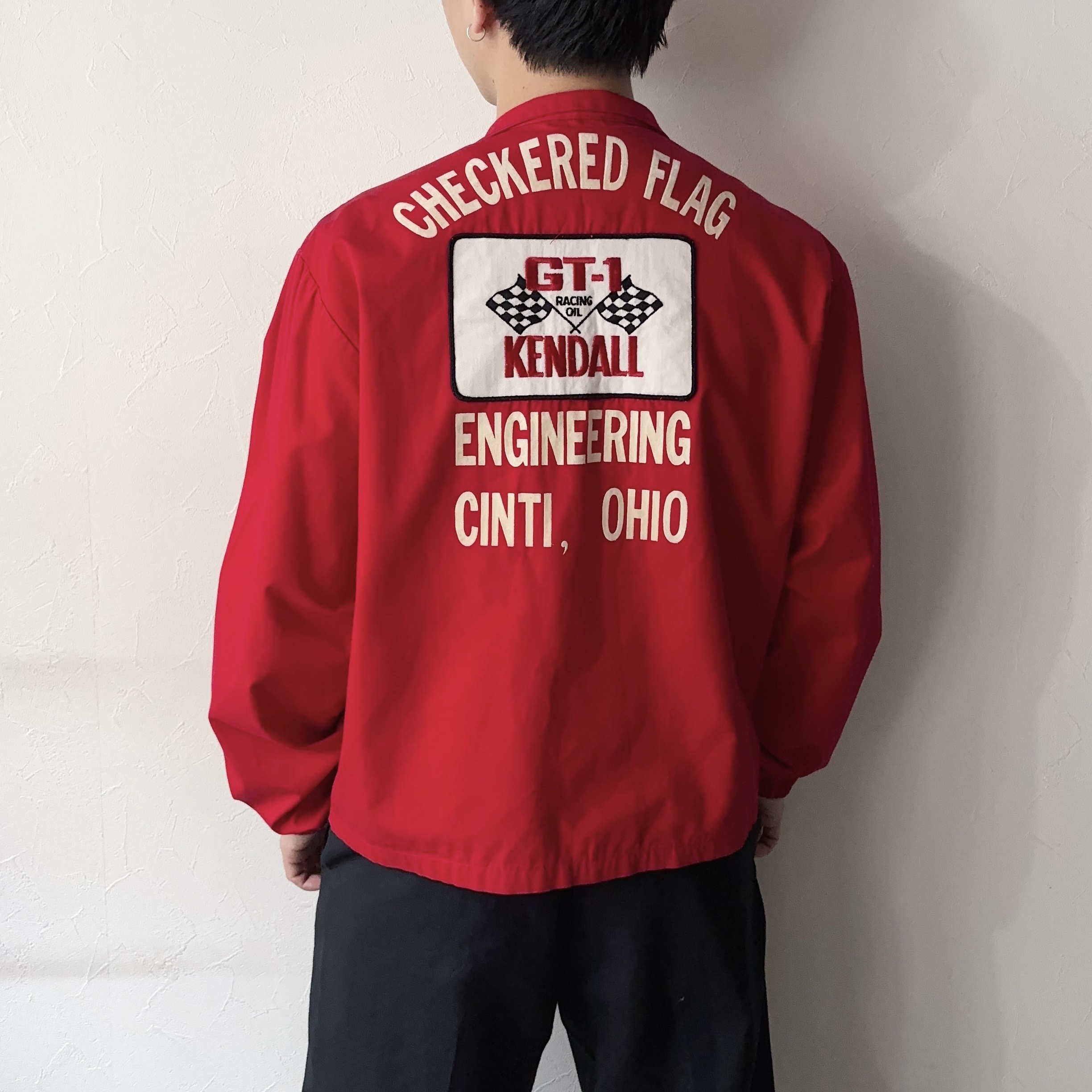 Vintage 60〜70's【Bonner】"CHECKERED FLAG ENGINEERING" Drizzler Jacket の画像 4