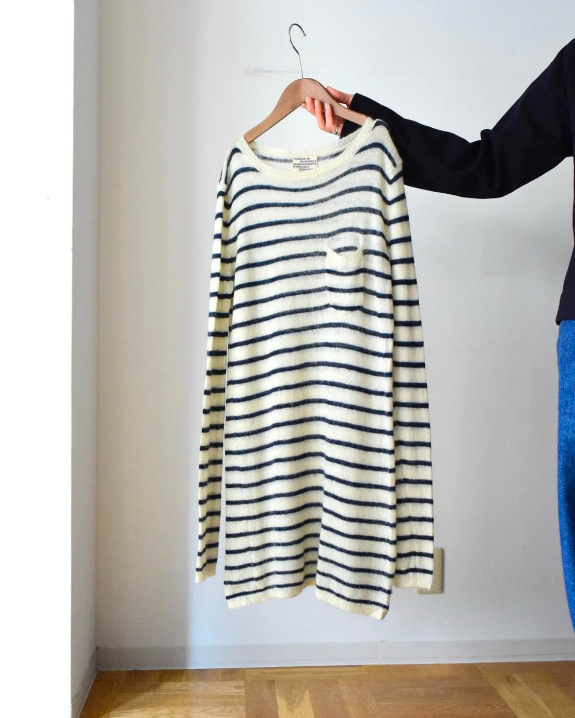 Kid mohair sheer sweater の画像 6