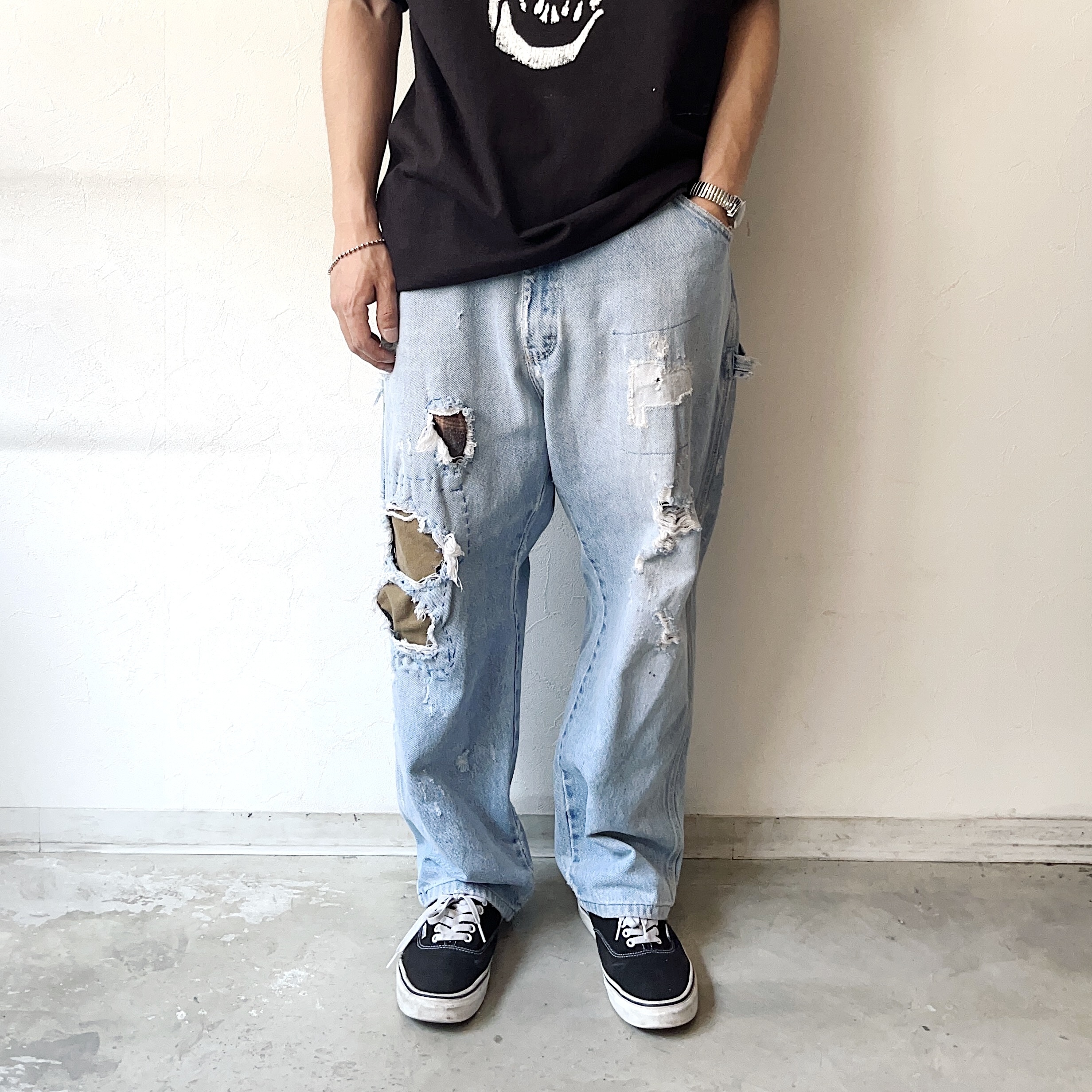 Y2K【Dickies】Grunge Painter Denim Pants の画像 3