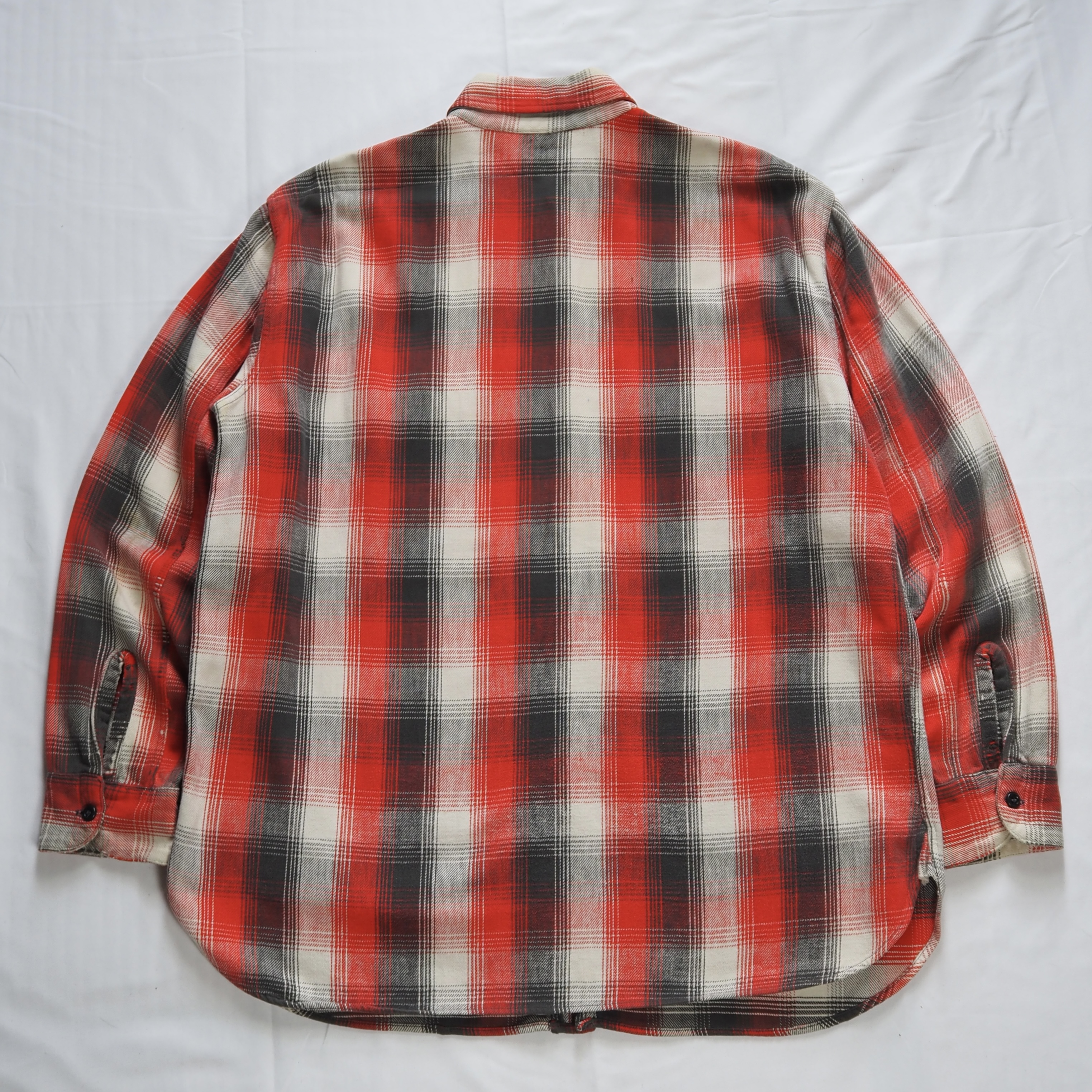 50’s Roomy Richard マチ付きヘヴィフランネルシャツ の画像 15