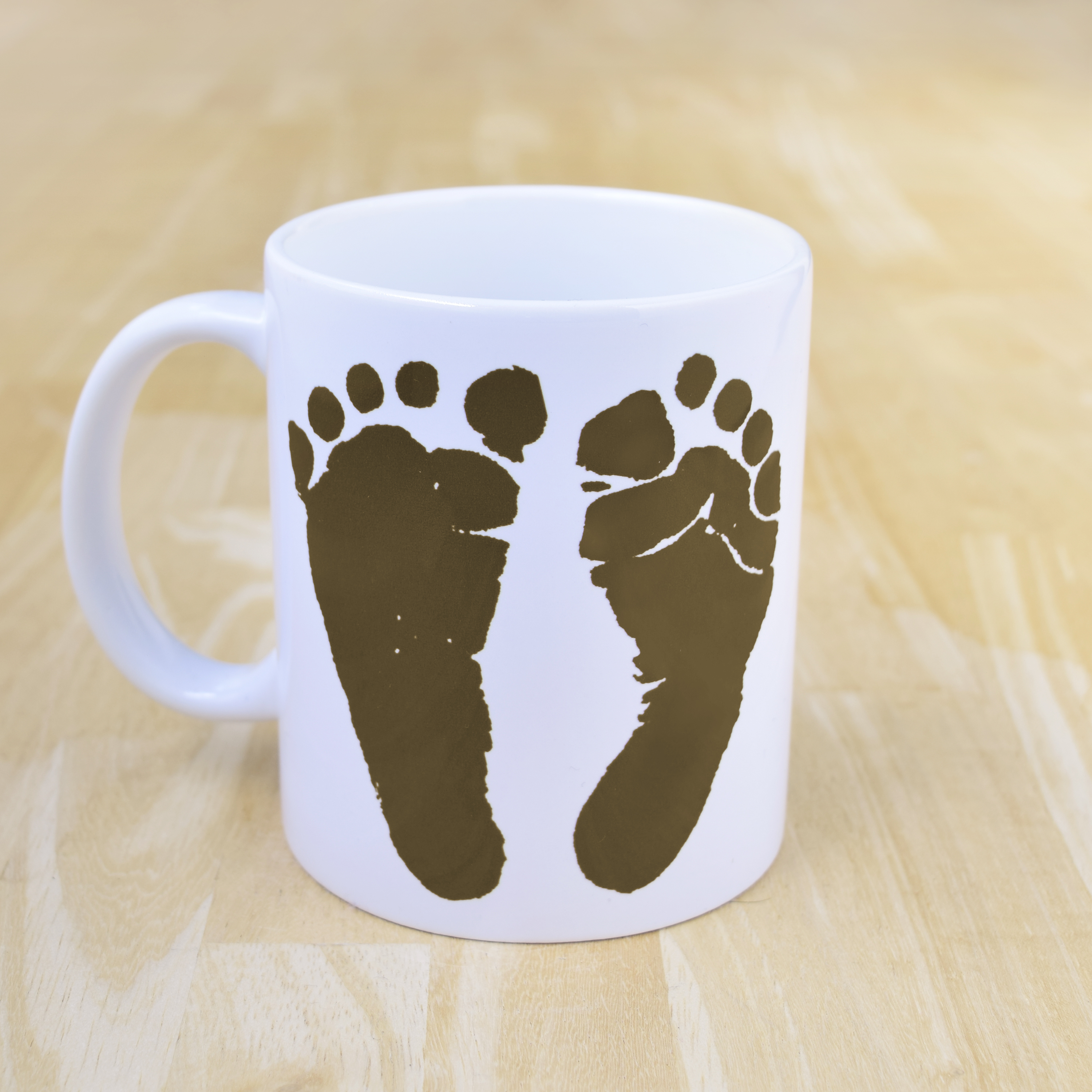 Aimug Animal Bear くま Ai Mug アイマグ 赤ちゃんの足型が入ったマグカップ
