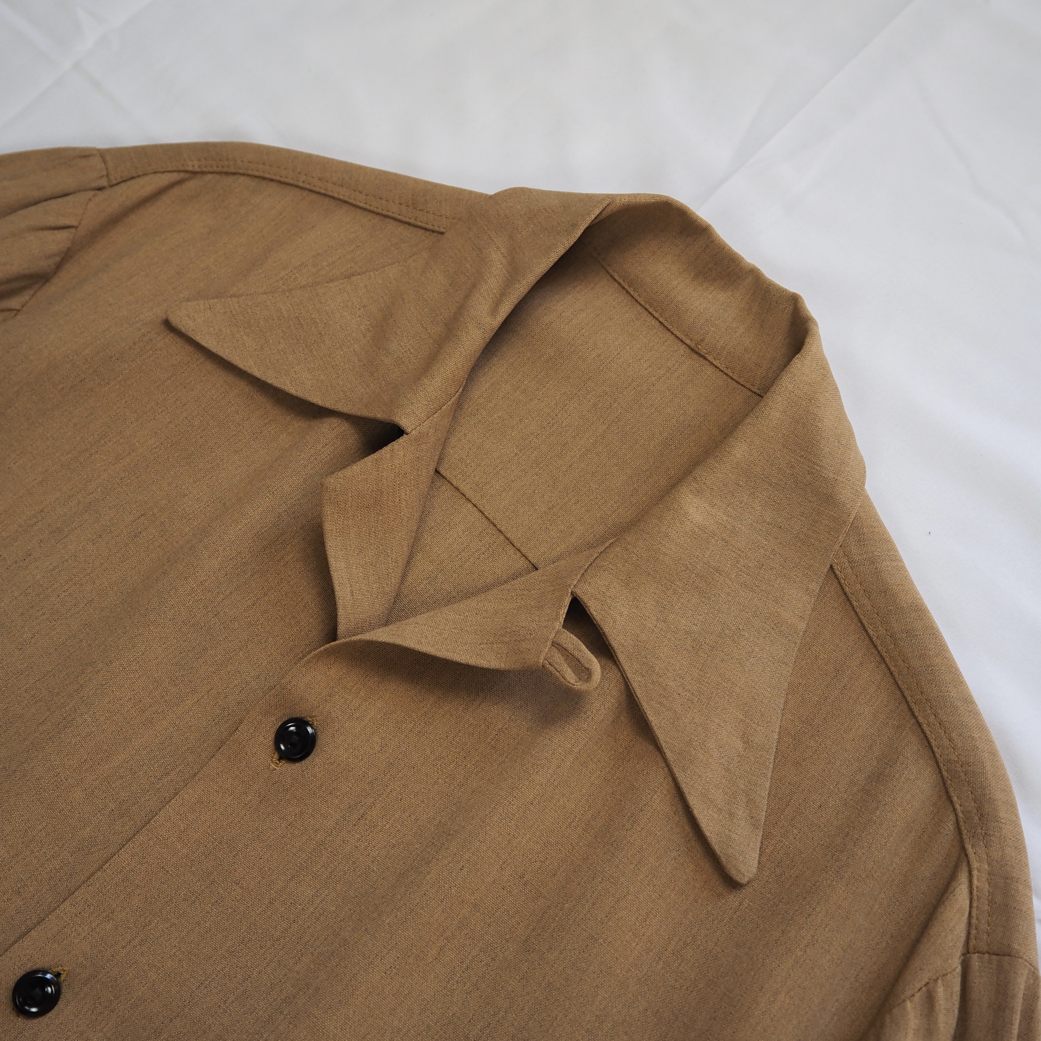40’s-50’s レーヨンシャツ ブラウン の画像 5