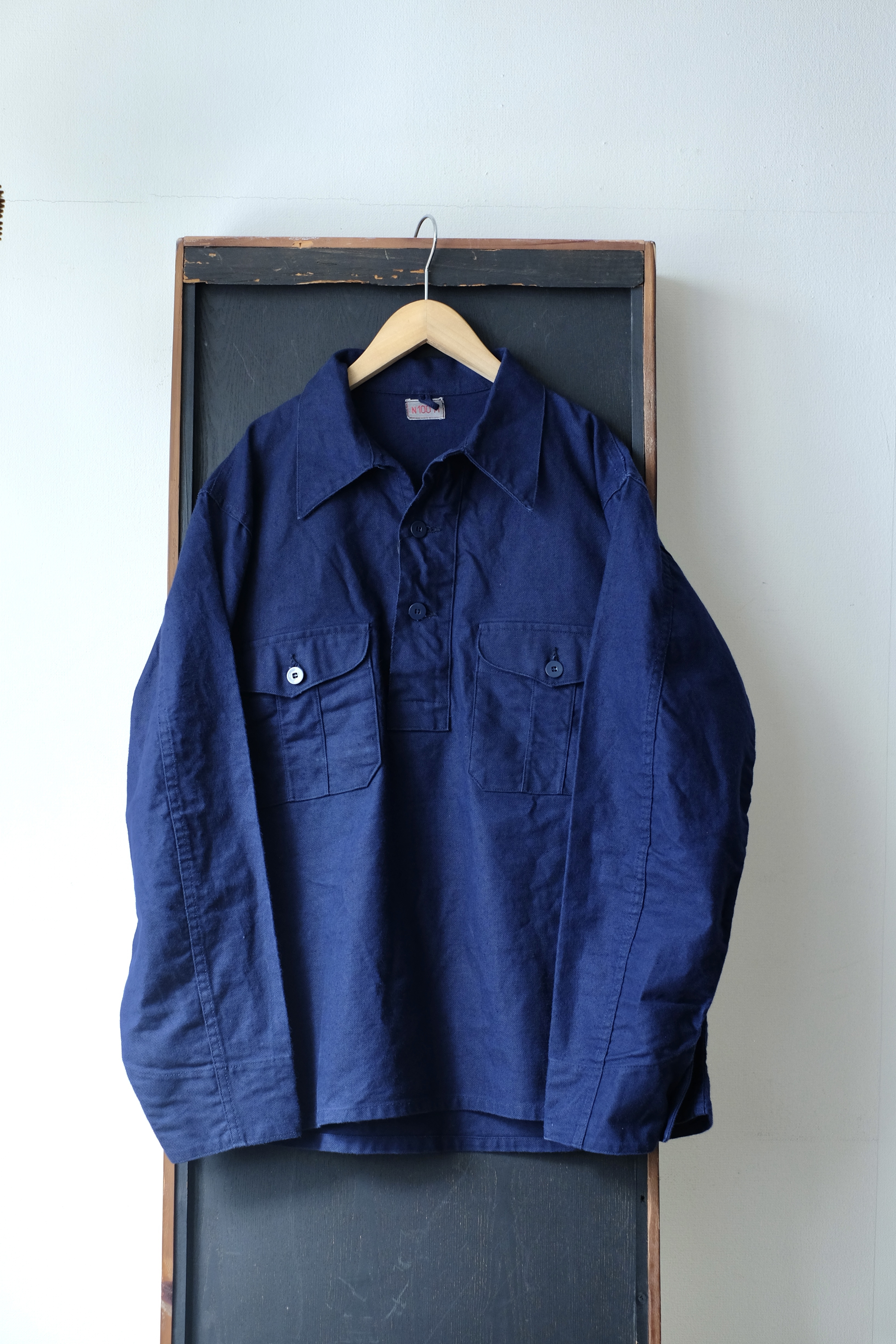 50s Swedish military pullover work shirt “one wash”