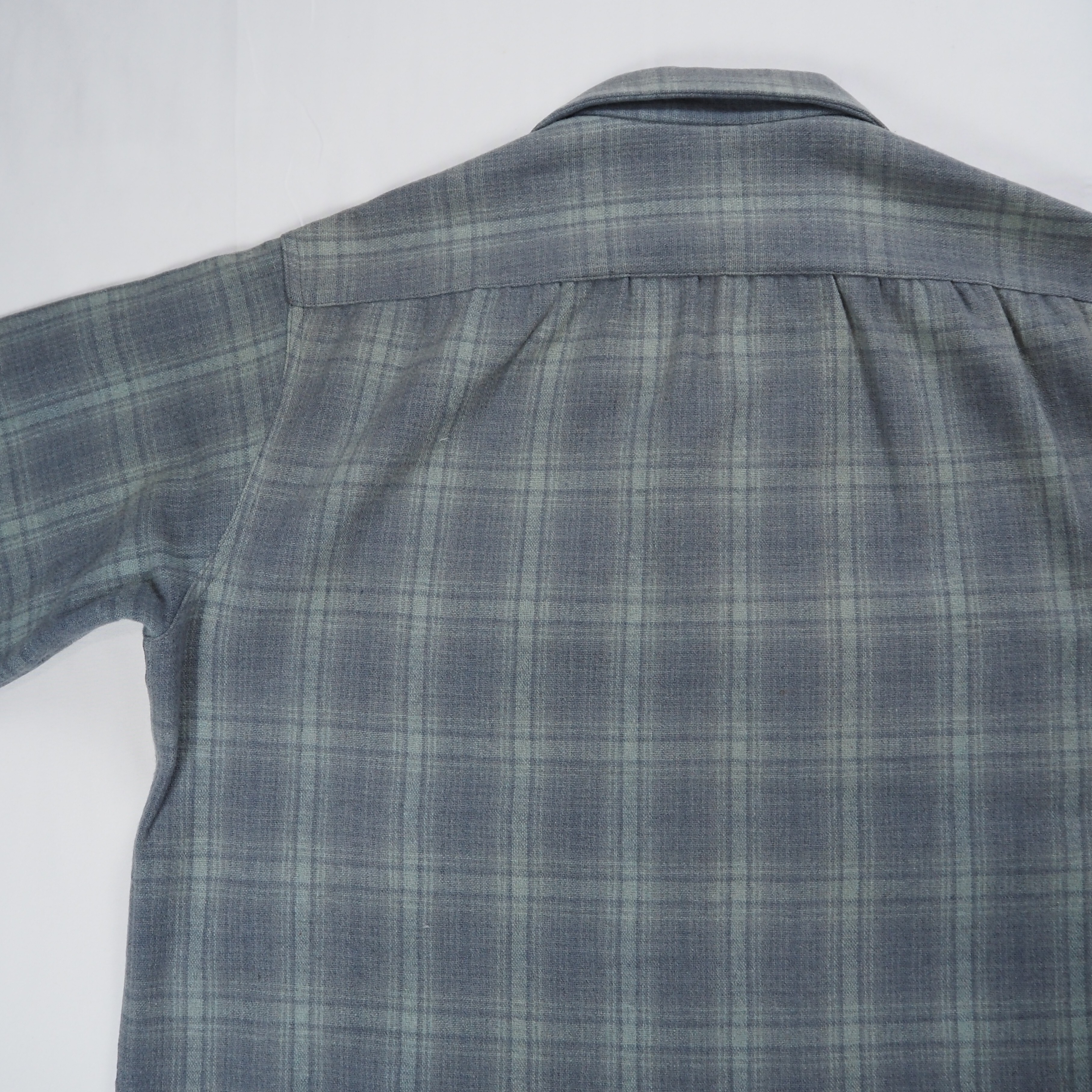 【9/23 20:00入荷】50's Pilgrim ウールシャツ グレー×ライトグリーン の画像 14