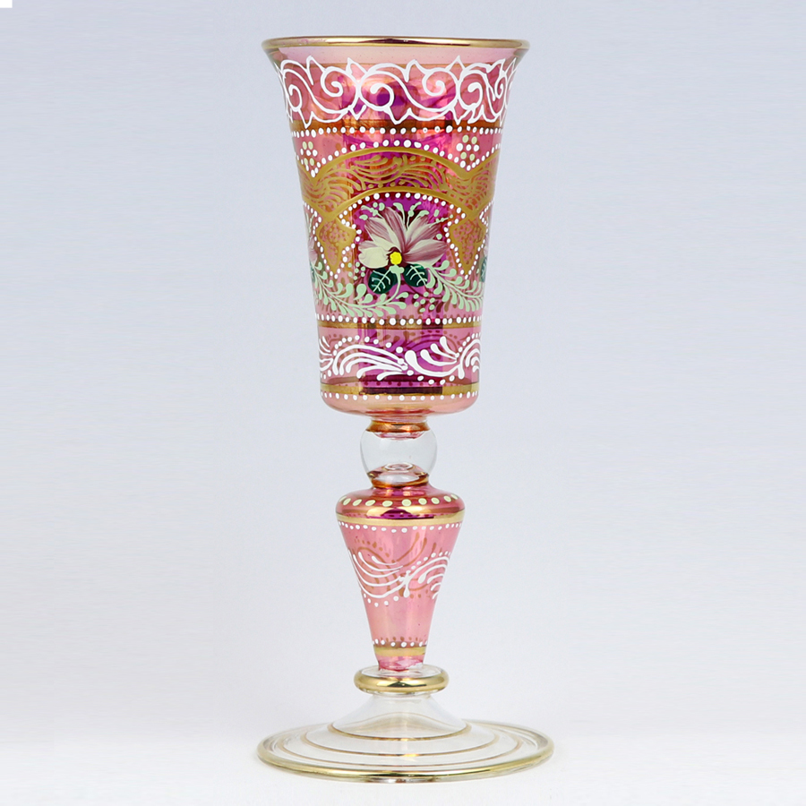 エジプトガラス フラワーベース ピンク カップ型 Eg 10 古代エジプト美しきクレオパトラも愛した Harand Japan 横浜セラミーチェ
