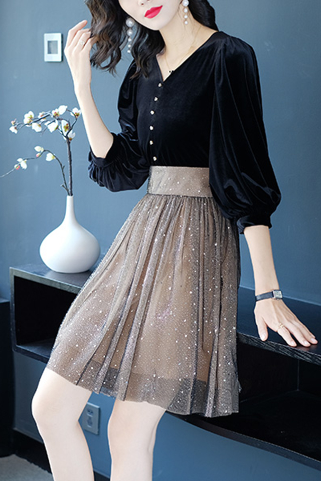 着痩せするタイプ エレガントなワンピース Dress Shop Tiara