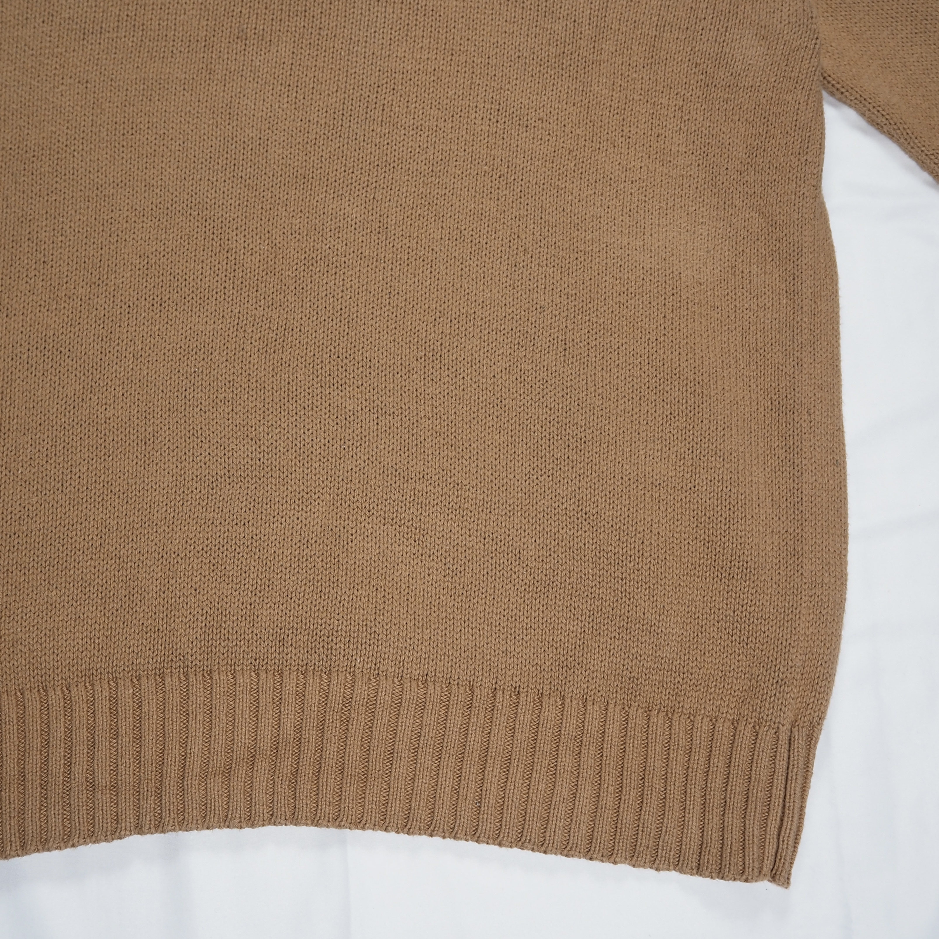 90’s Ralph Lauren ワンポイントコットンニット ブラウン Mサイズ の画像 6