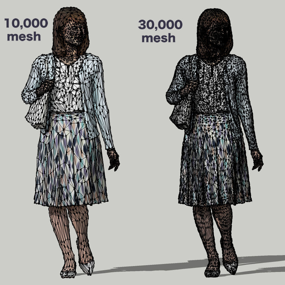 SketchUp素材 3D人物モデル ( Posed ) 019_Kana - 画像3