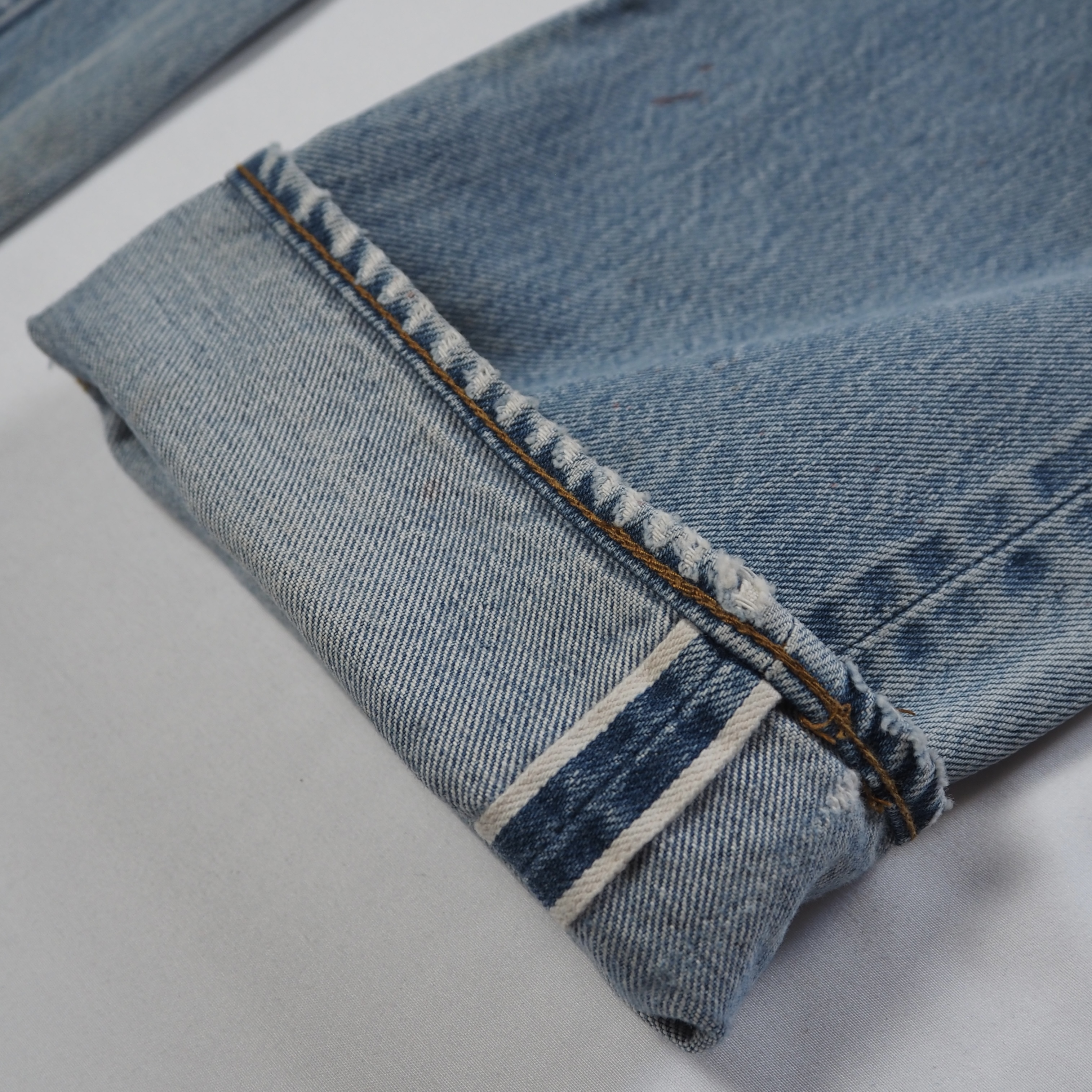 80’s Levi’s 501 赤耳 32×29程度 アイスブルー リペア の画像 9