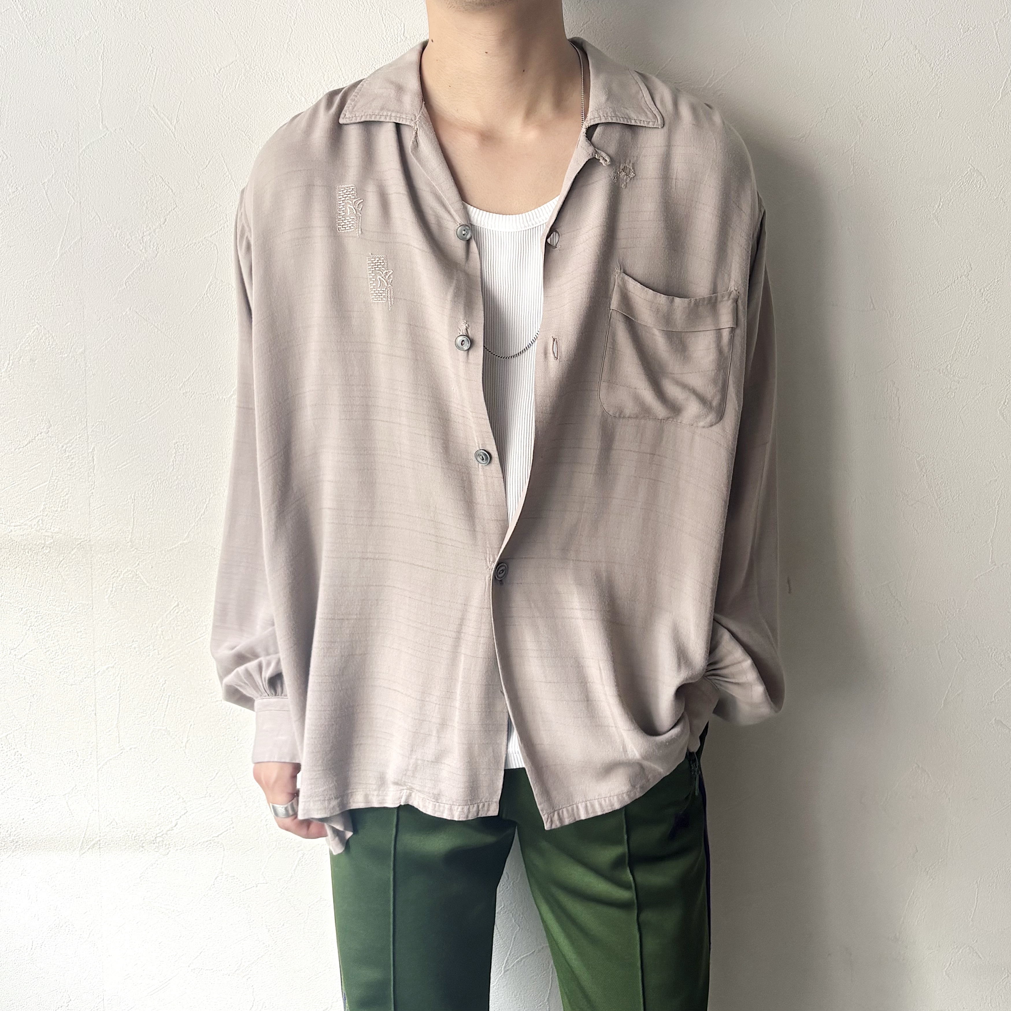 Vintage 60's【CLASSIC CASUALS】Rayon Open Collar Shirt の画像 3