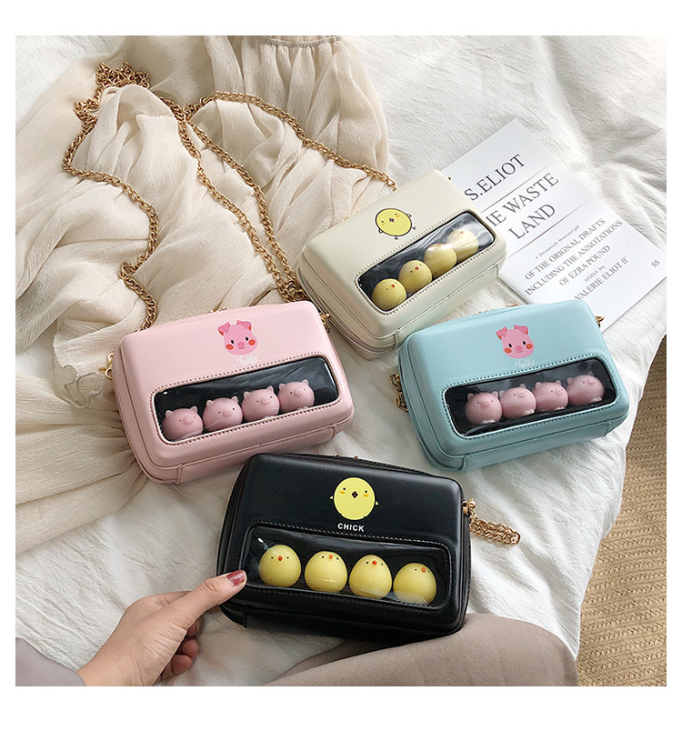 お人形入り スクエアミニバッグ 4色 ぶた ひよこ ショルダーバッグ チェーンバッグ ゆめかわいい 原宿系 More Lluze モア ルーゼ お人形入り スクエアミニバッグ 4色 ぶた ひよこ ショルダーバッグ チェーンバッグ ゆめかわいい 原宿系 More Lluze モア ルーゼ