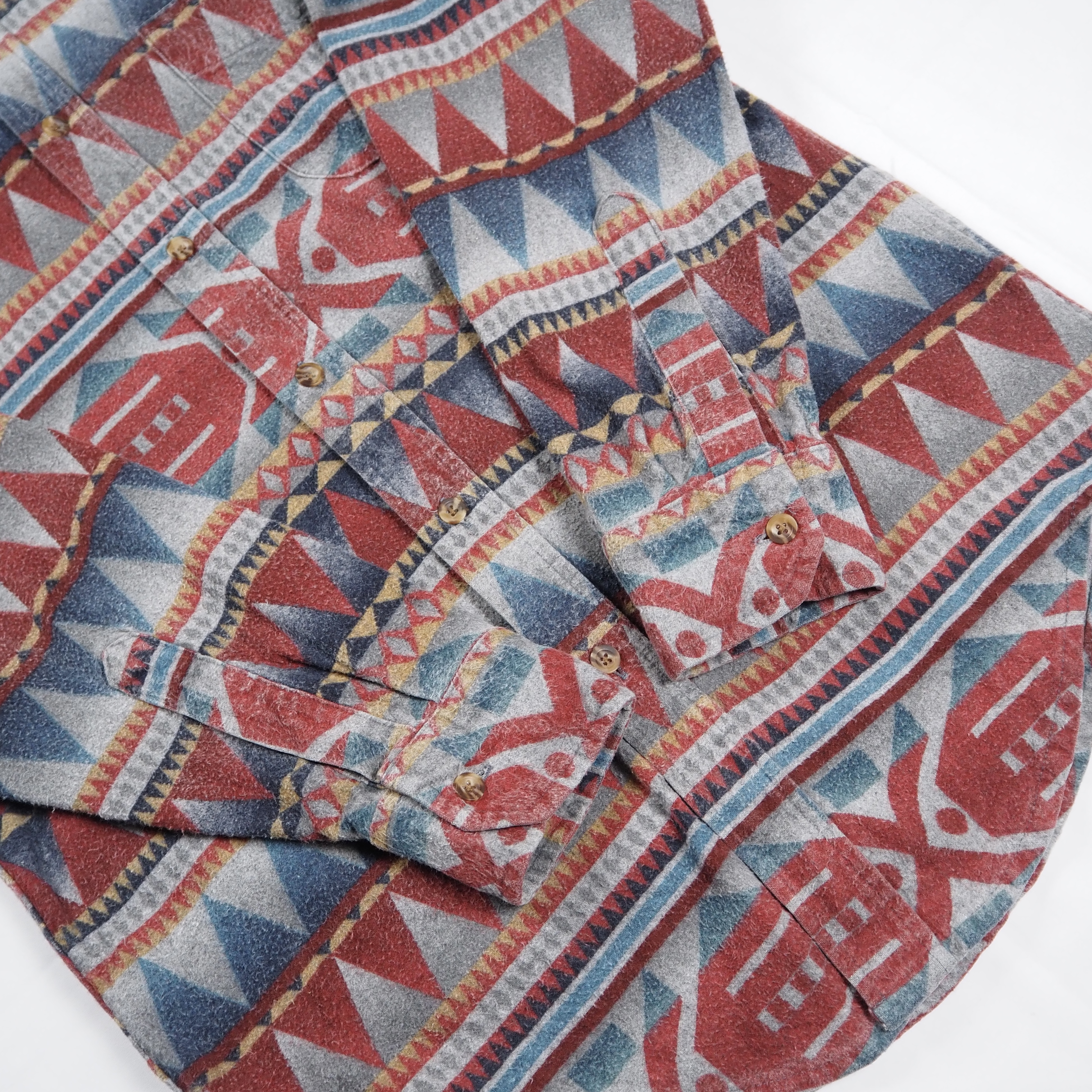 90’s L.L. Bean シャモアクロスシャツ ネイティブ柄 Sサイズ オンライン限定商品 の画像 11