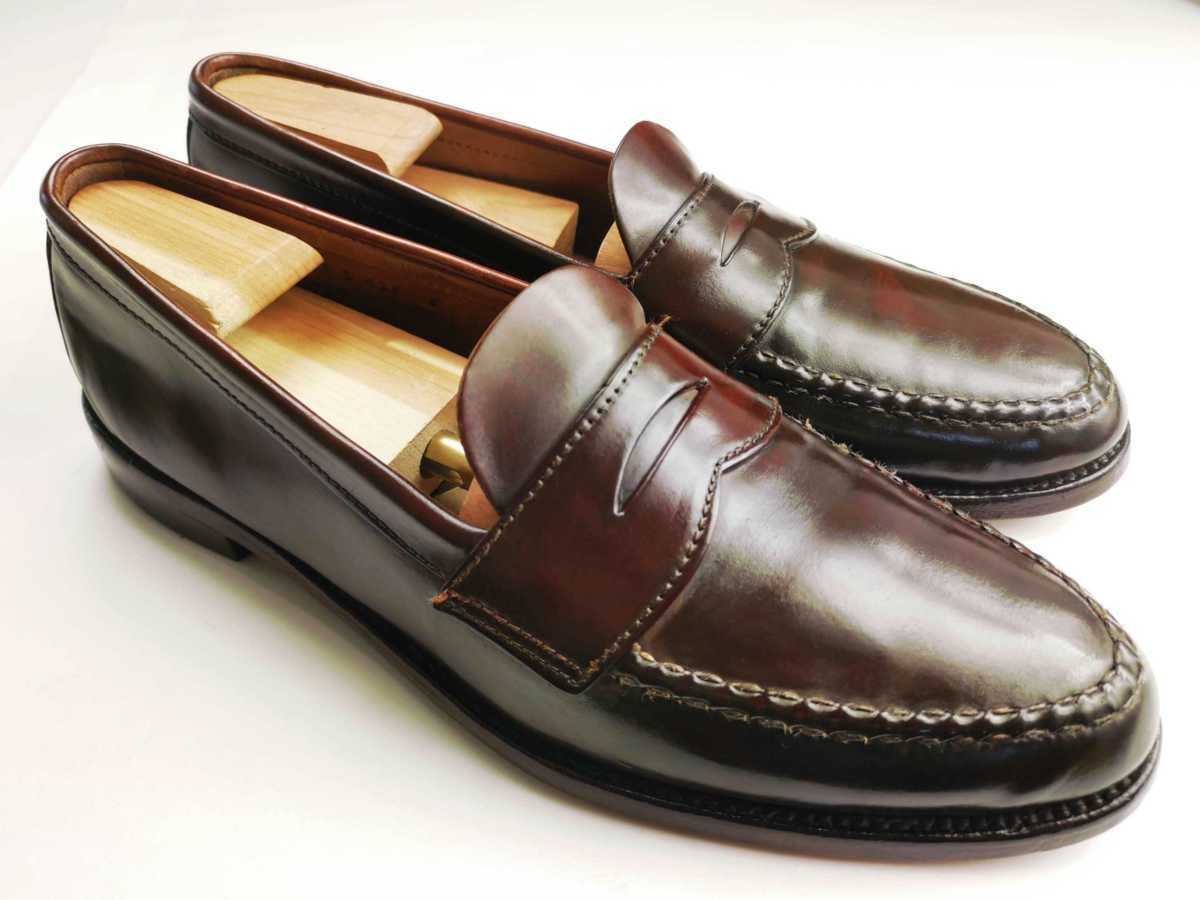 オールデン ブルックスブラザーズ コードバン ペニーローファー 763 サイズ10c 高級靴専門店 King Of Shoes