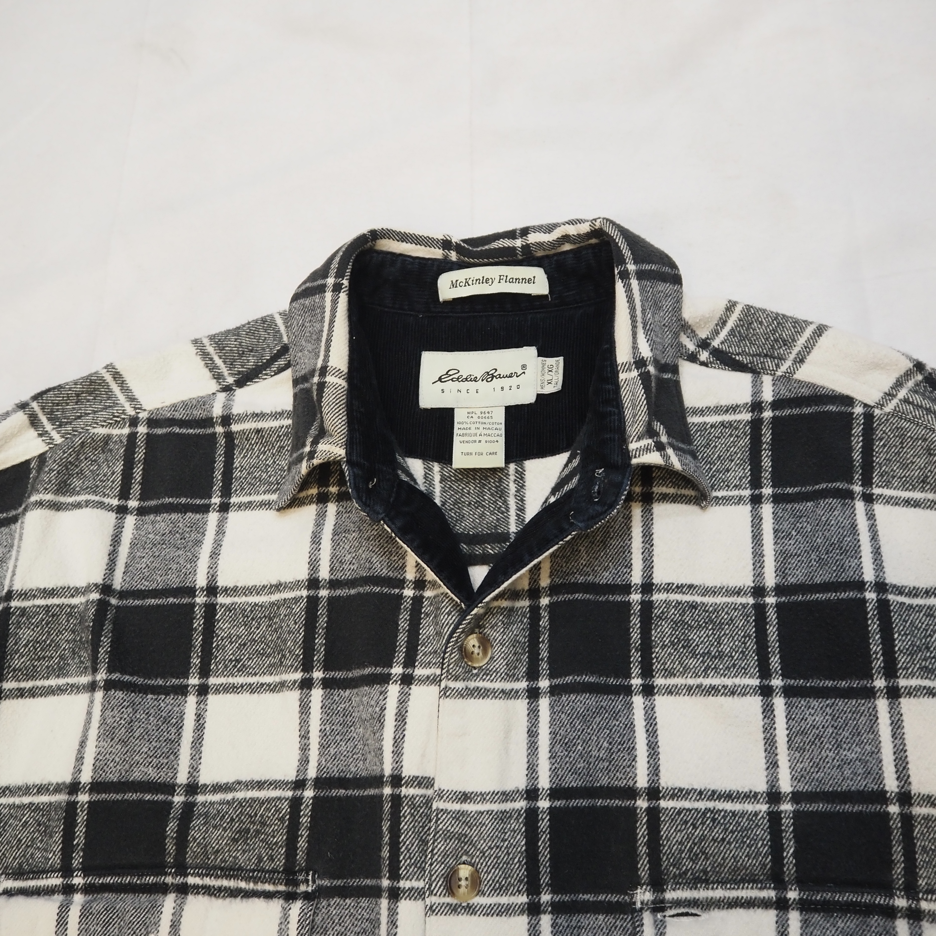90’s Eddie Bauer Heavy Flannel Shirt Size XL の画像 7