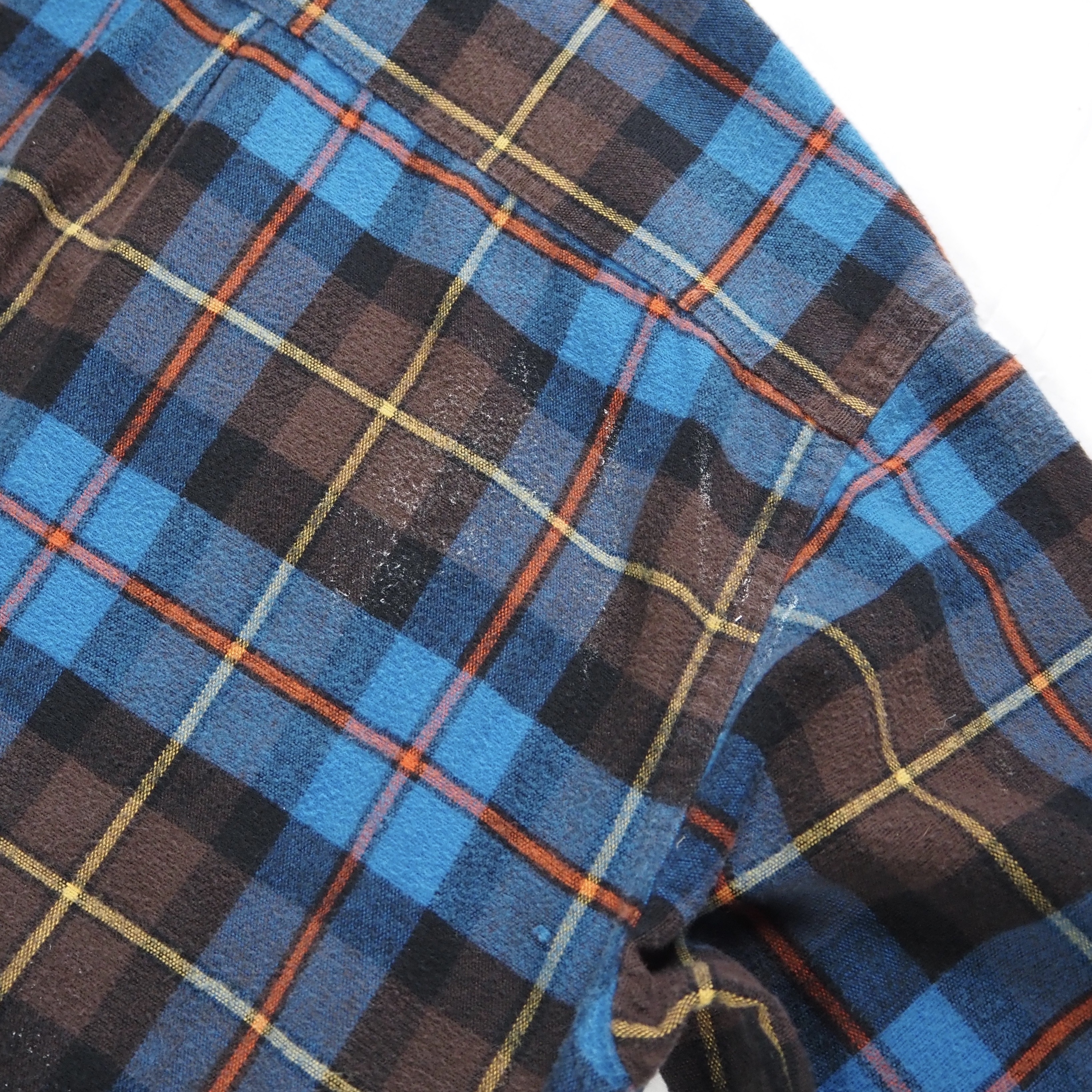 L.L. Bean ヘヴィフランネルシャツ ブルー Lサイズ の画像 16