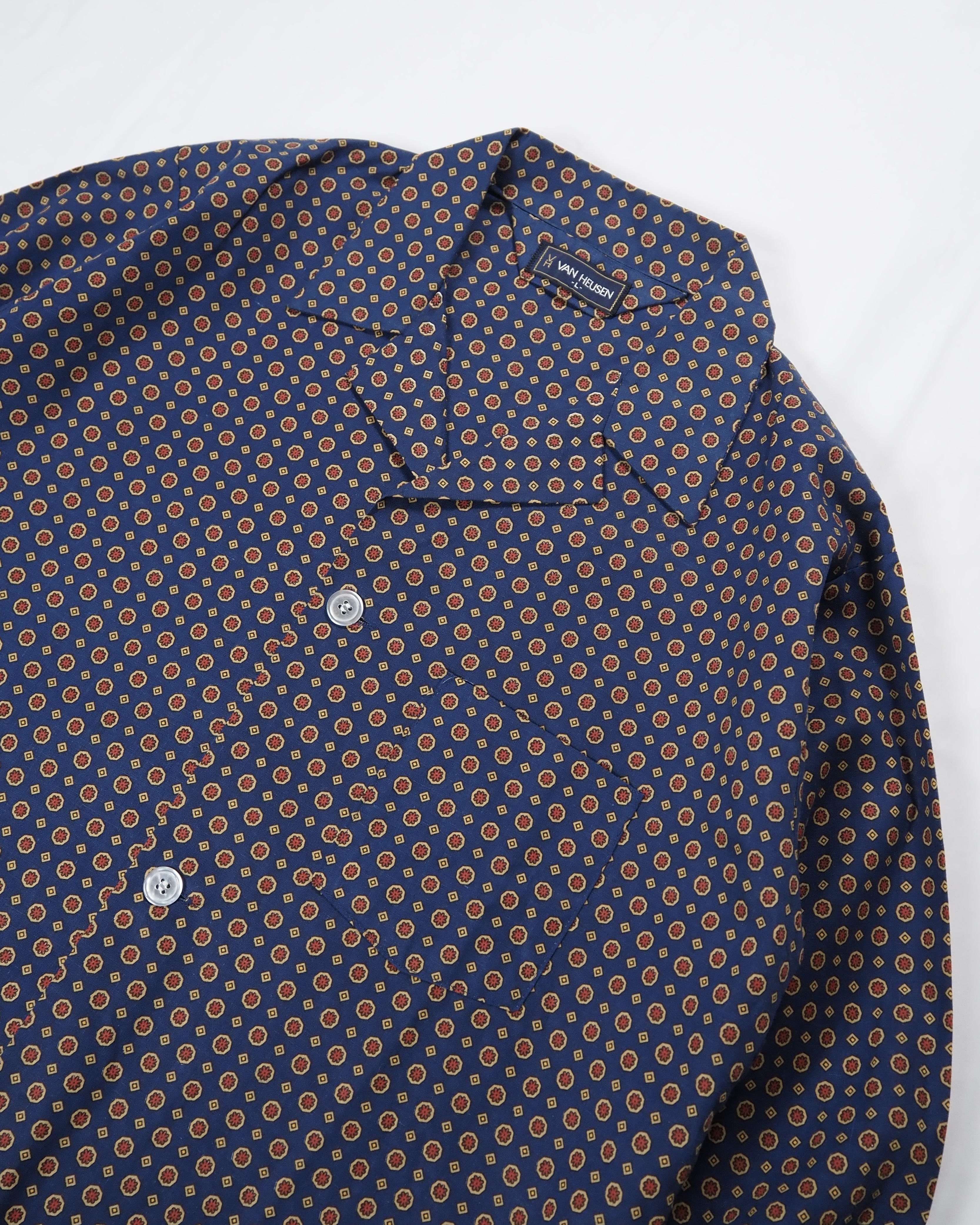 【VCM入荷】70’s Van Heusen パジャマシャツ Lサイズ の画像 2