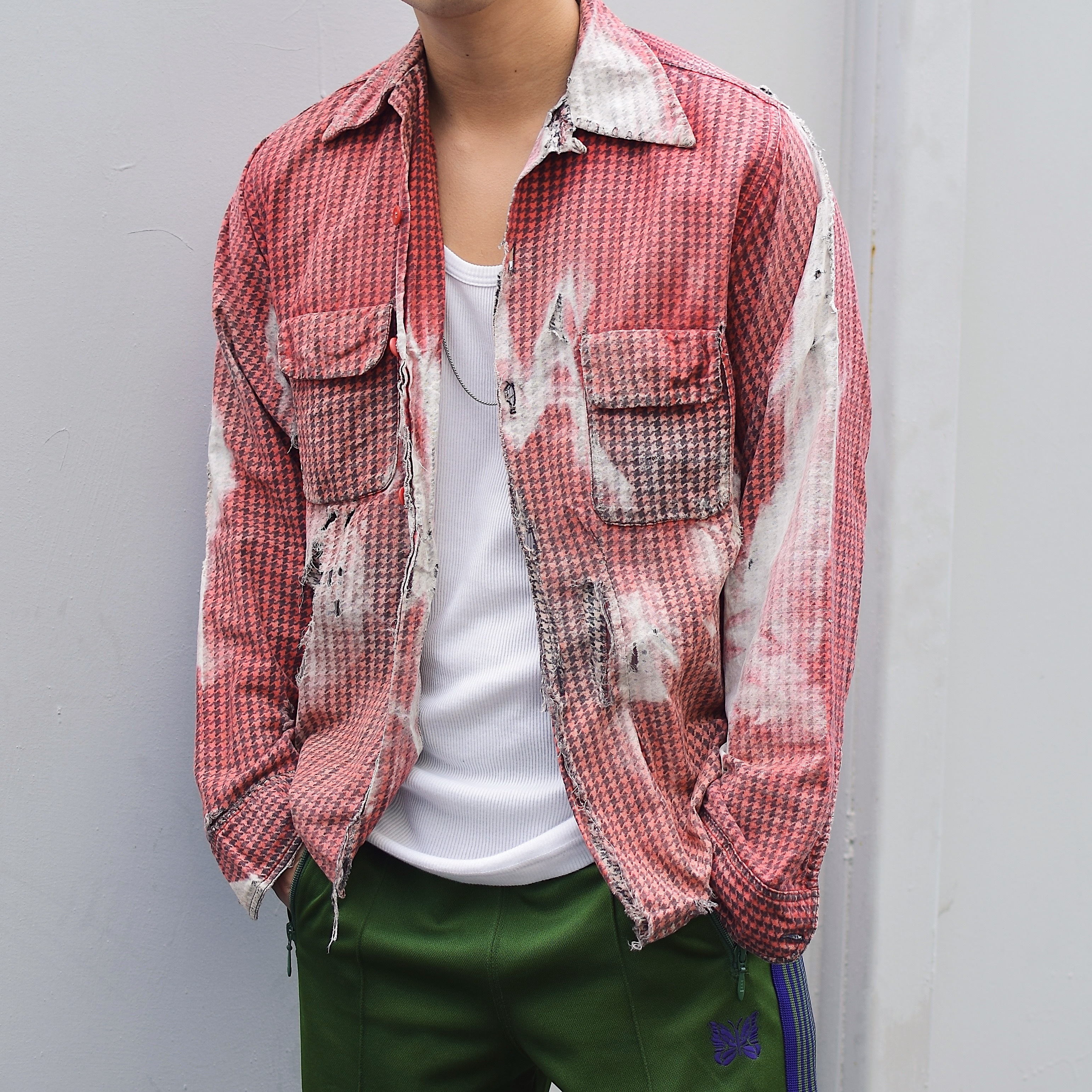 Vintage 50's【PENNEY'S】Grunge Houndstooth Shirt の画像 3