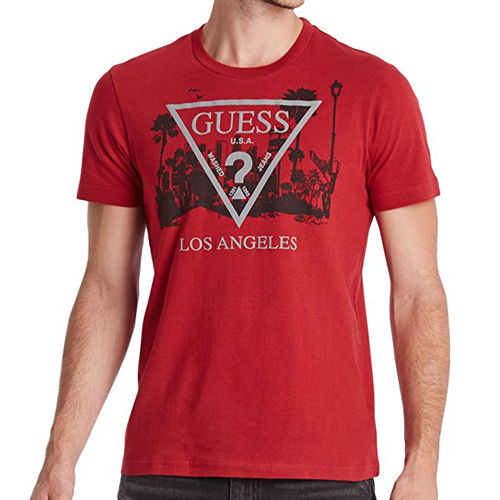 guess red tee