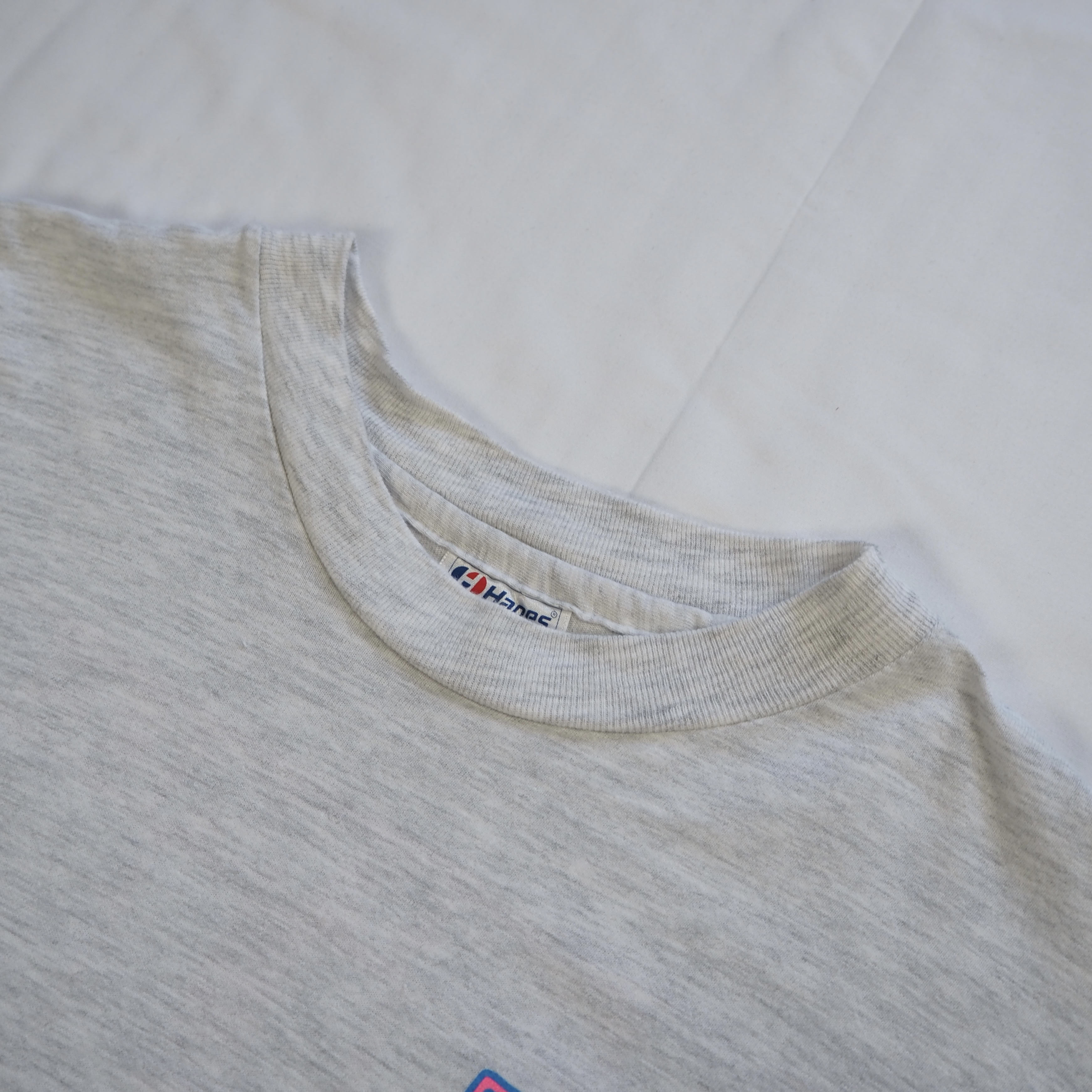 90’s Hanes ワークTシャツ 企業Tシャツ ピンク Lサイズ の画像 9