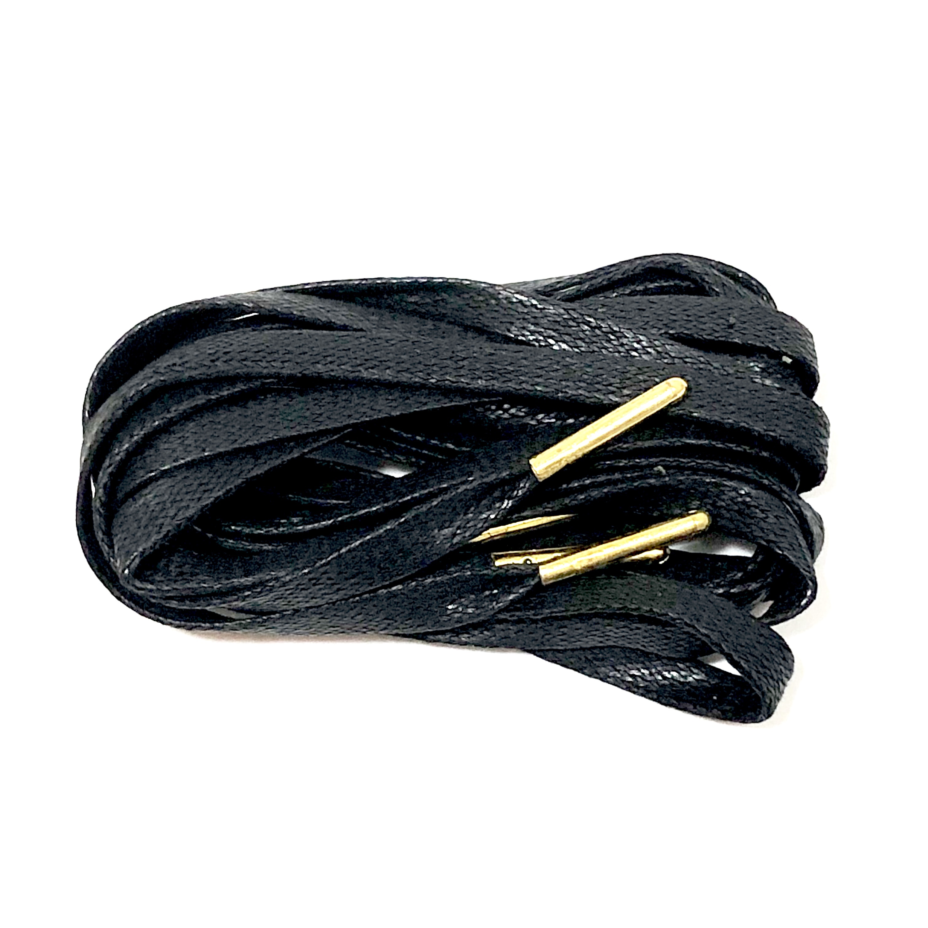 black waxed shoelaces