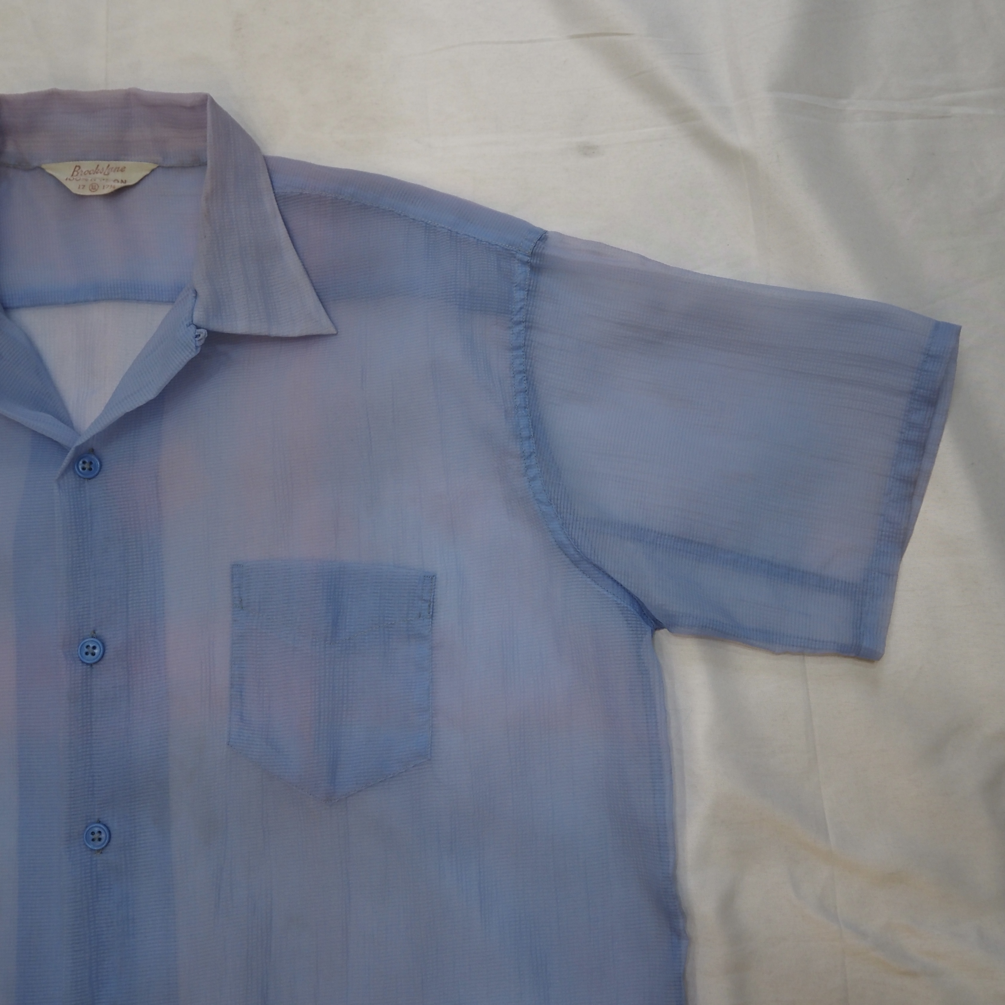 50’s Nylon Shirt シースルー Size XL!!! の画像 4