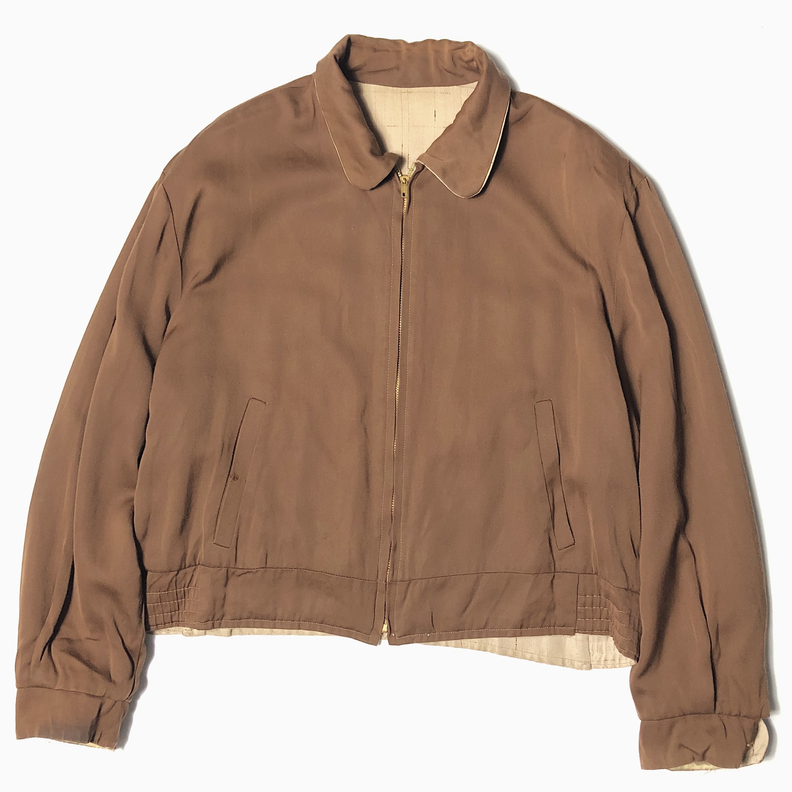Vintage 50's Reversible Rayon Gabardine Jacket の画像 3