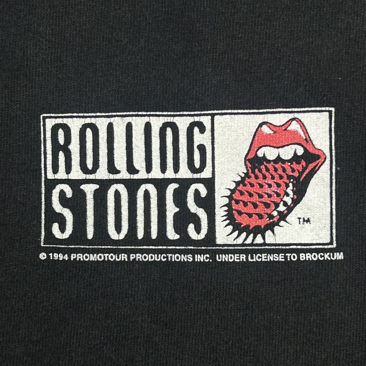90s ROLLING STONES Voodoo Lounge Tour Cross Graphic Long Sleeve T-Shirt Black XL の画像 7