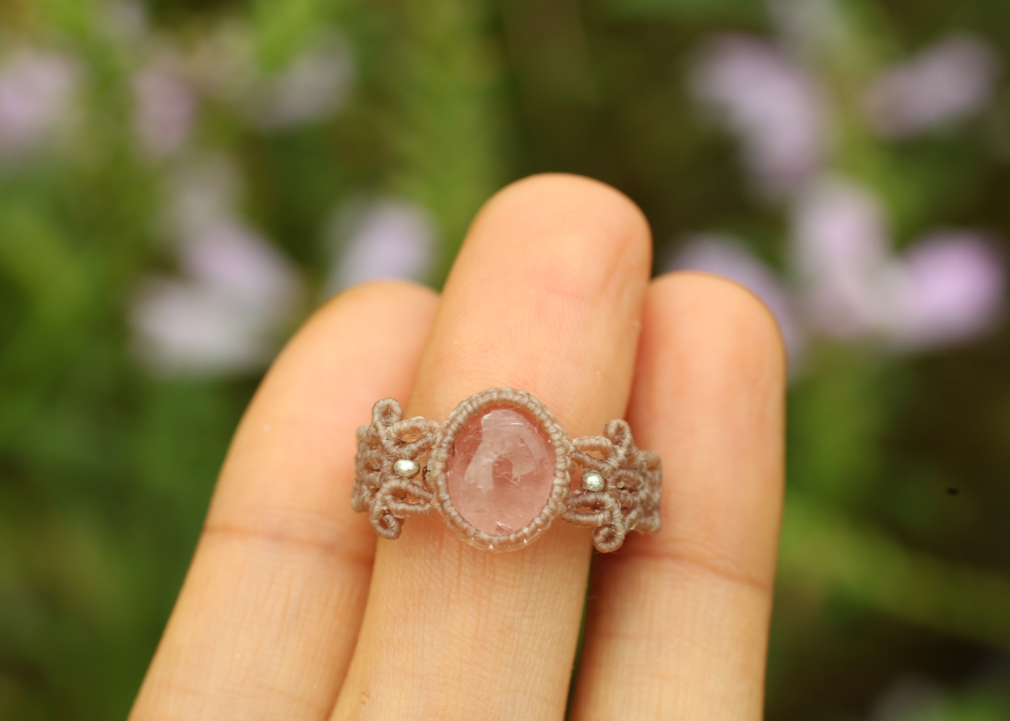 モルガナイト マクラメリング 12号 Yuji Handmade Creations モルガナイト マクラメリング 12号 Yuji Handmade Creations