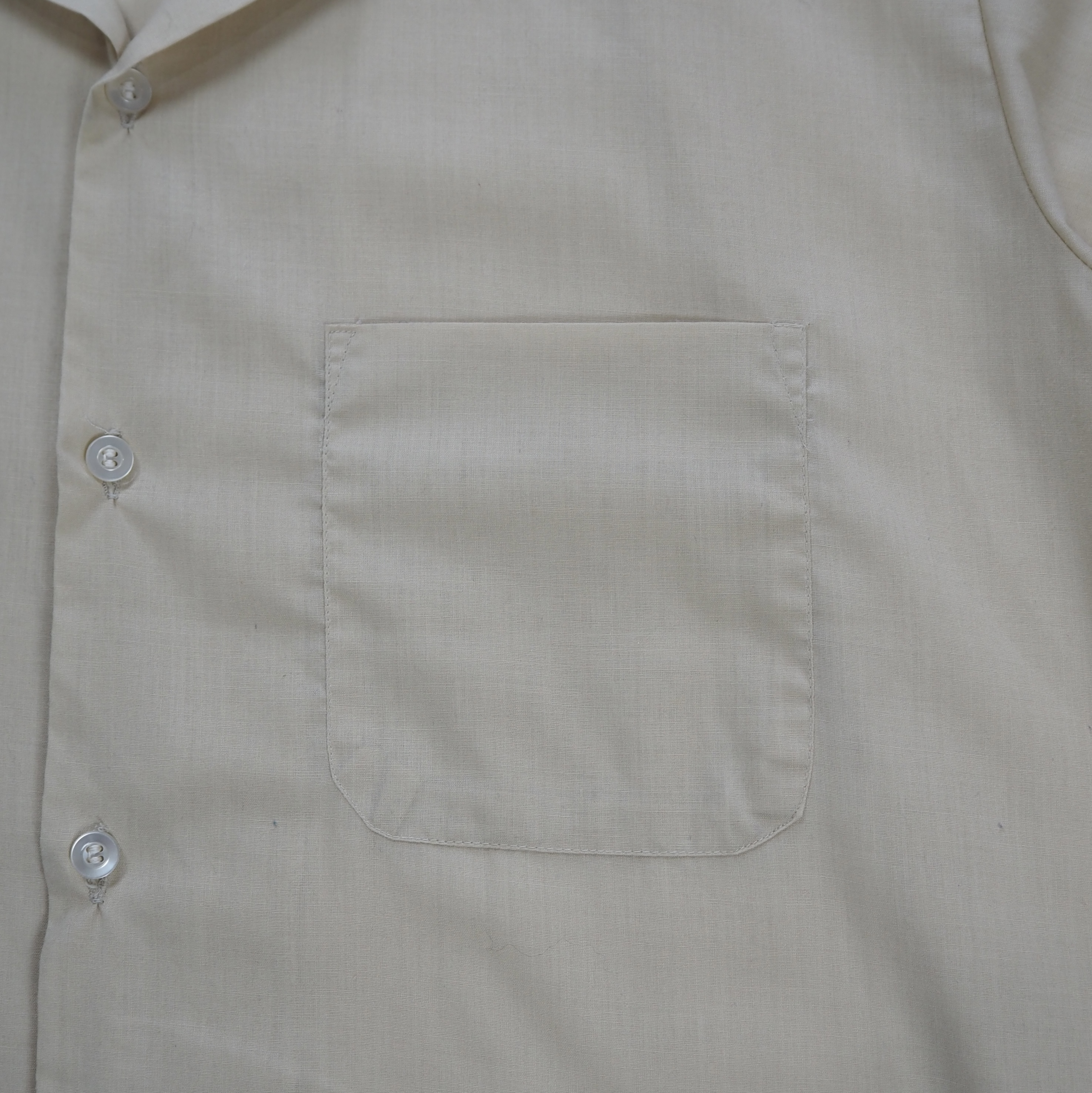 60’s-70’s Brent ポリコットンシャツ 開襟ボックス Lサイズ の画像 9