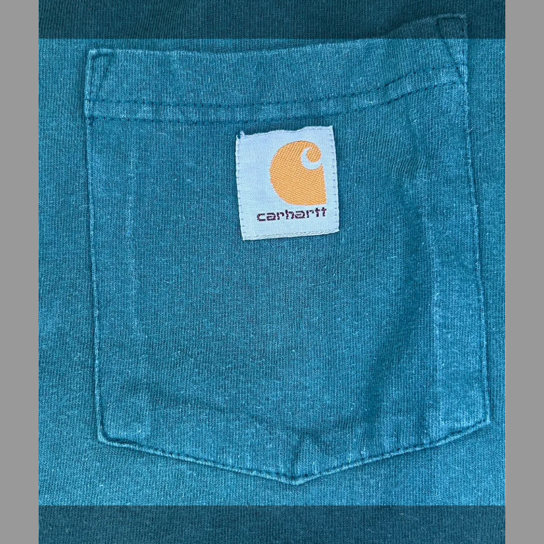 カーハート Carhartt 長袖Tシャツ ワンポイント ロゴ 大きいサイズ 袖プリント 2XL（グリーン） の画像 6