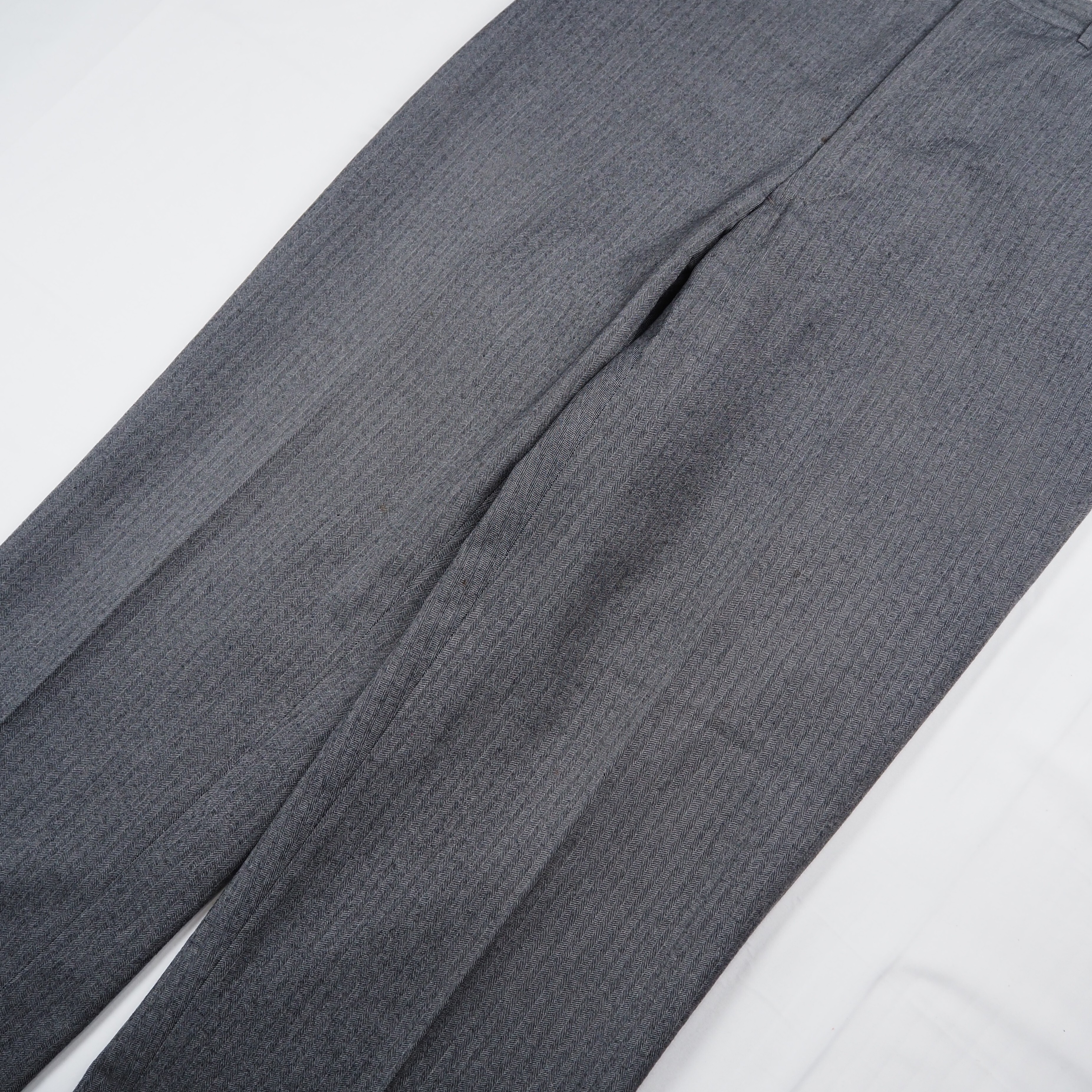 【9/23 20:00入荷】50's ウールスラックス グレー タロンジップ ノータック の画像 5