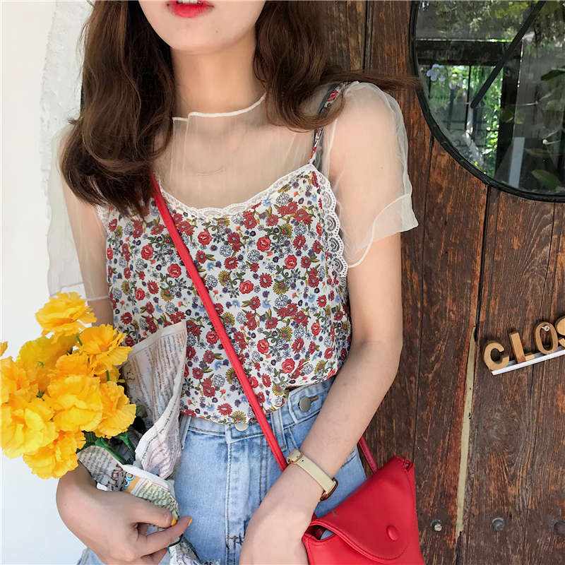 レディース トップス 花柄半袖ブラウス シースルー 花柄 夏 ブラウス 大人可愛い カジュアル Ladys Paradise レディース トップス 花柄半袖ブラウス シースルー 花柄 夏 ブラウス 大人可愛い カジュアル Ladys Paradise