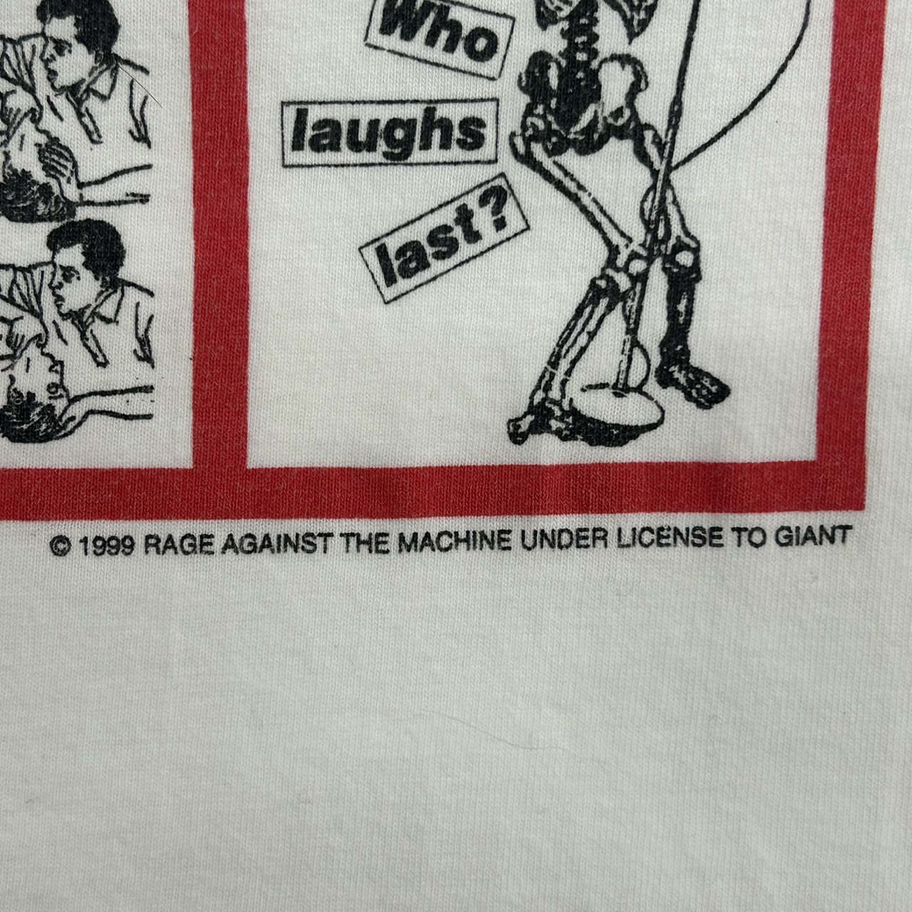 Rage Against The Machine メッセージプリント Tシャツ バンドT ホワイト XL の画像 7