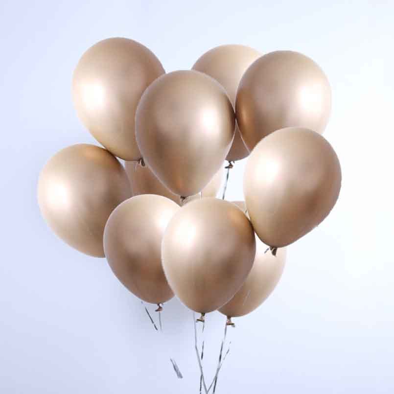 メタルパールバルーン ゴールド 極厚風船 10個 セット結婚式 二次会 誕生日 パーティー クラブ 飾りつけ おしゃれ Fta178 幸せを運ぶ風船 Shopフロンティアバルーン