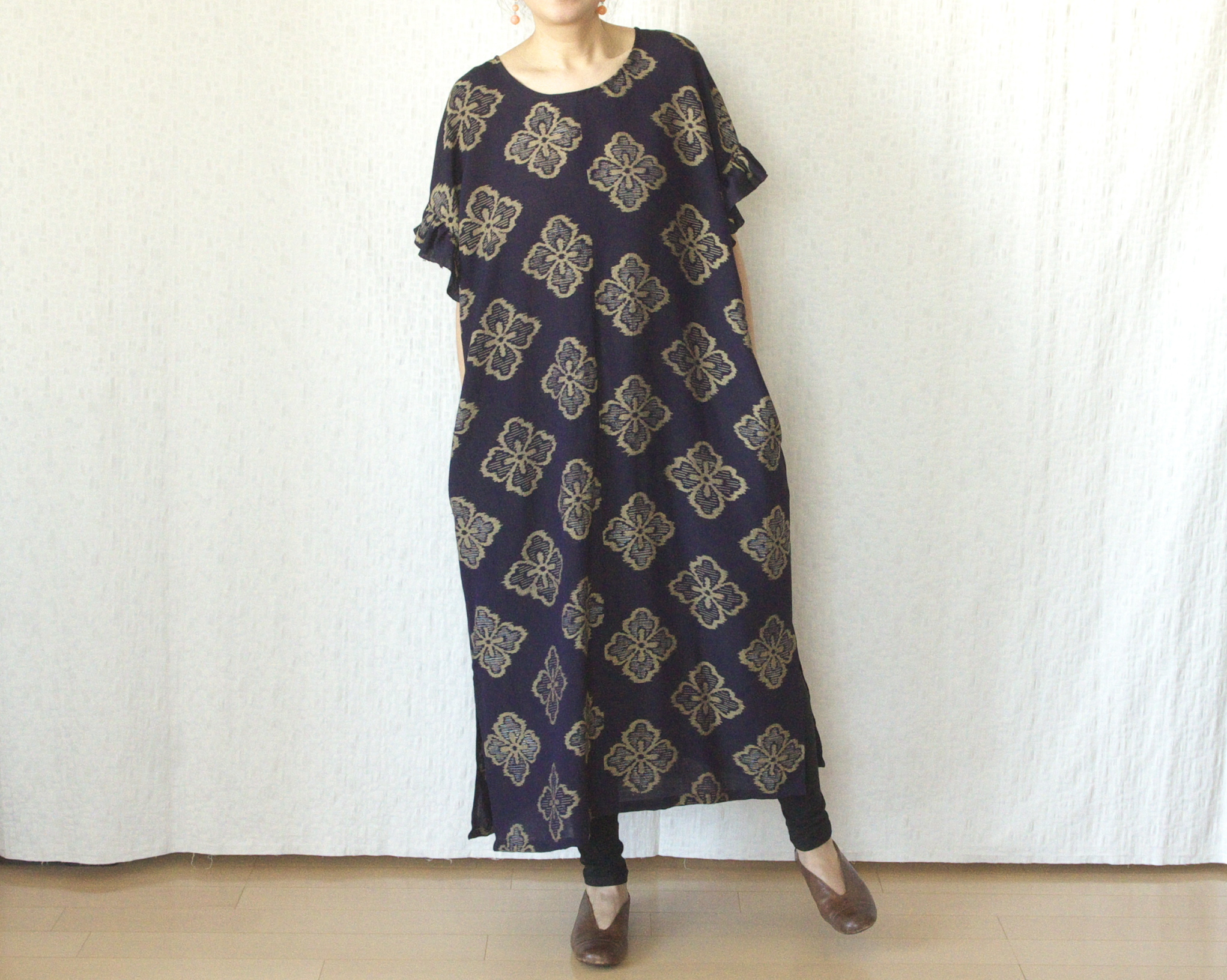 0332 フリルスリーブワンピース Muhandwork